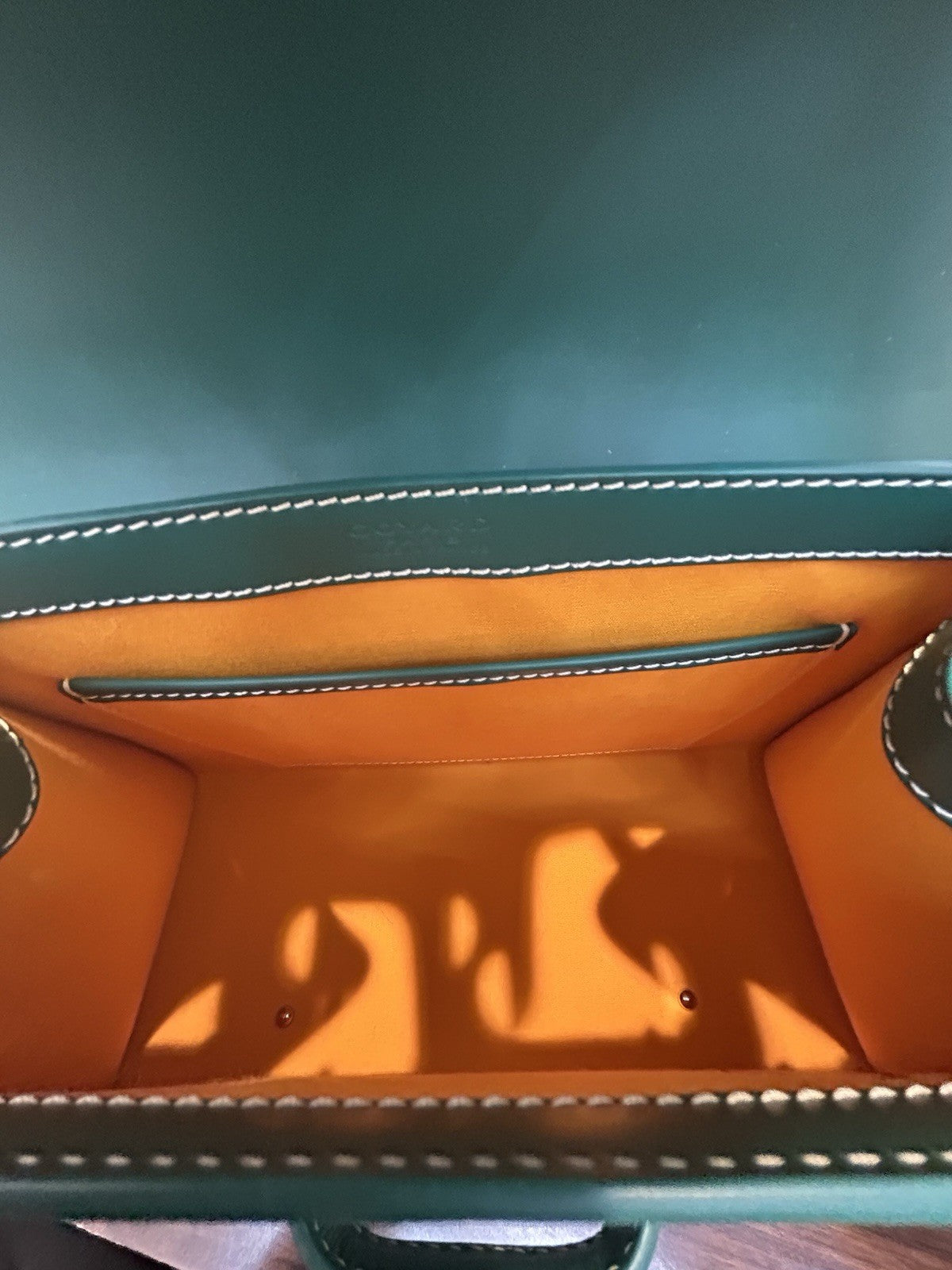 Goyard  Goyardine Saigon Green Top Handle  Bag