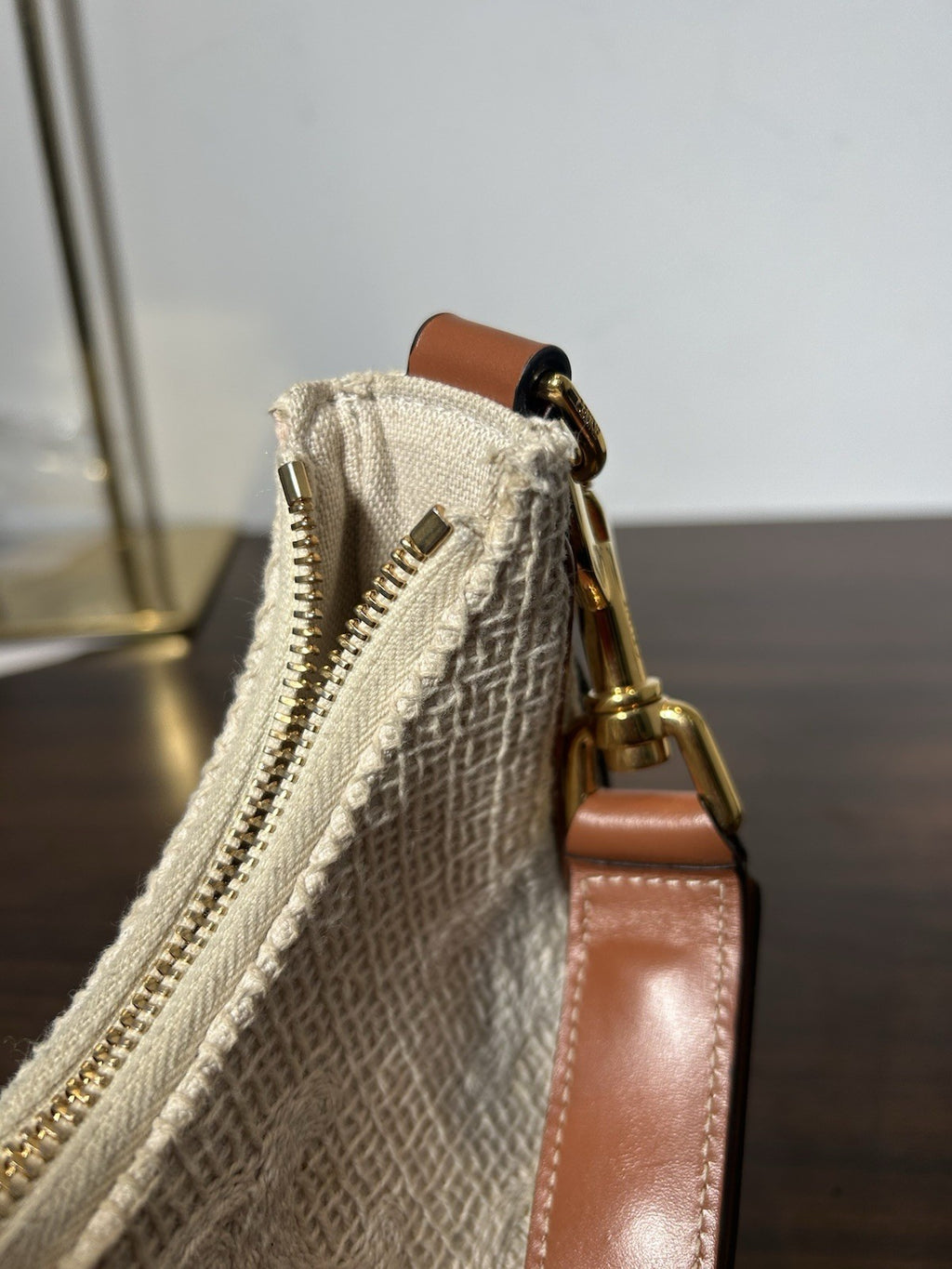 Celine Crochet Embroidered Ava Triomphe Shoulder Bag