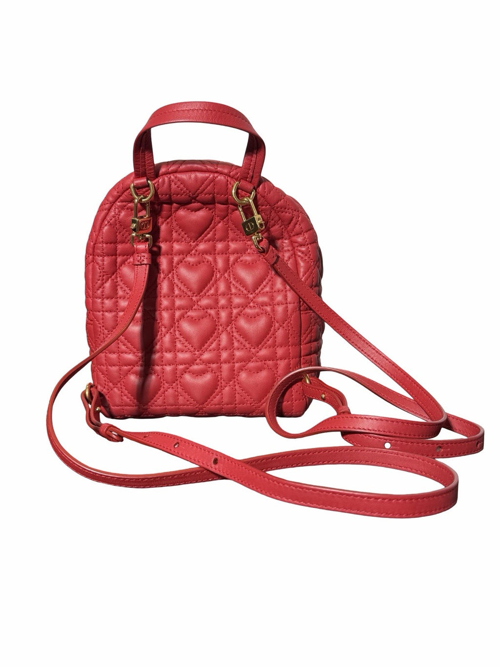 Christian Dior Cannage Heart 3Way Mini Rucksack Daypack Backpack Lambskin