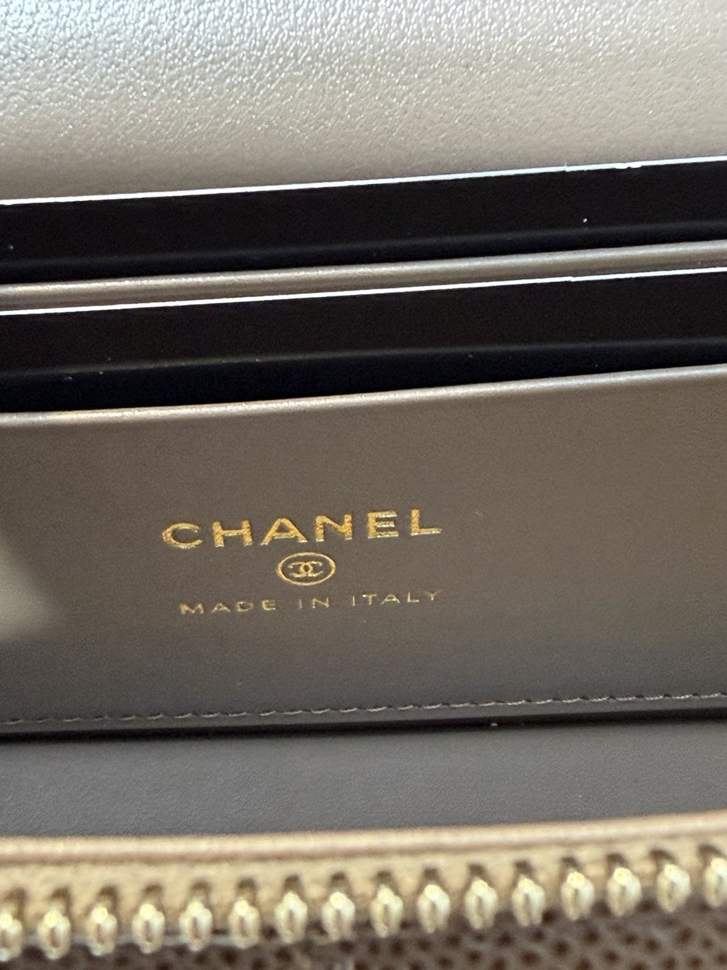 Chanel Quilted Top Handle Slim Vanity Case w/ Chain 