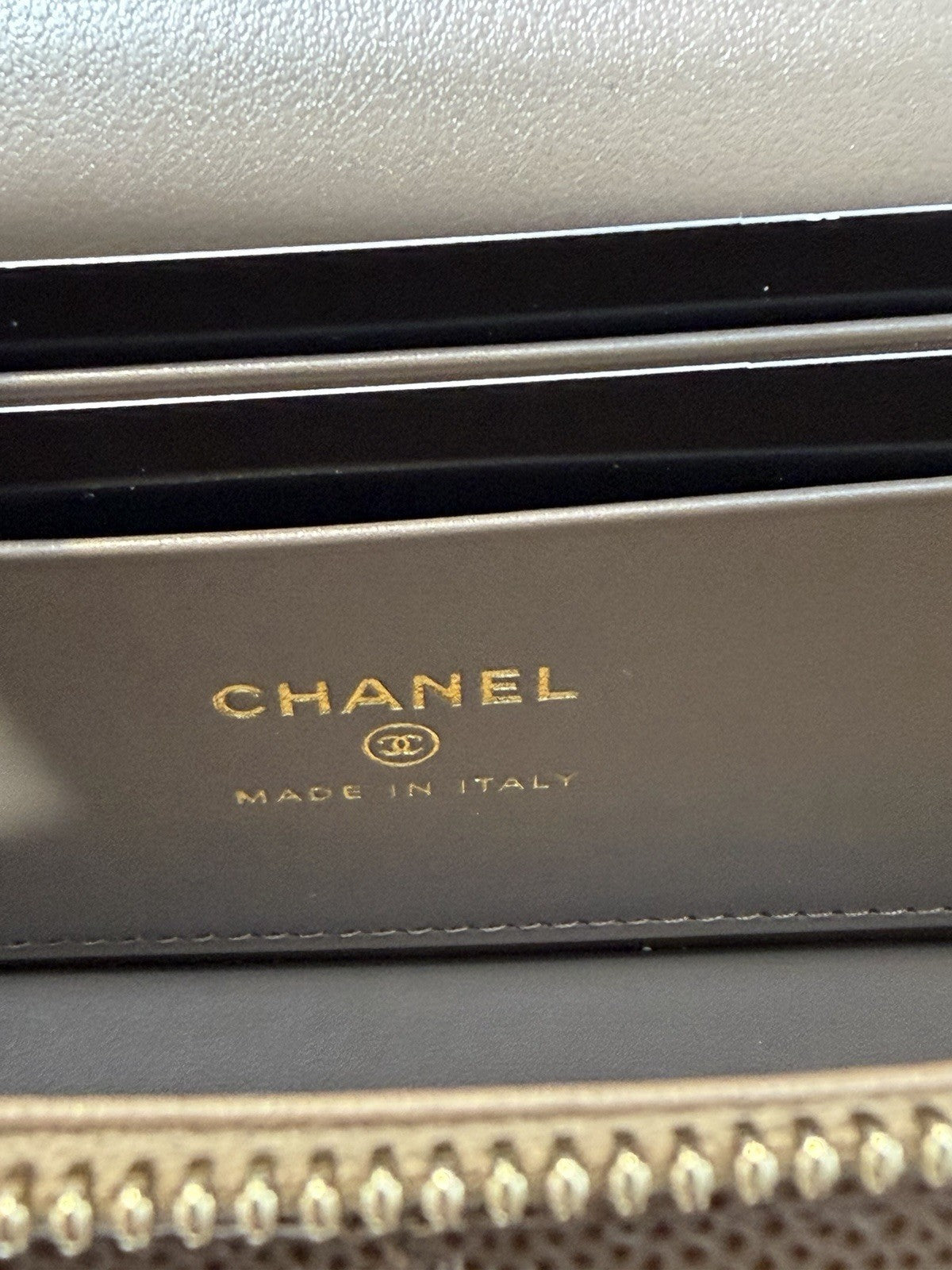 Chanel Quilted Top Handle Slim Vanity Case w/ Chain 