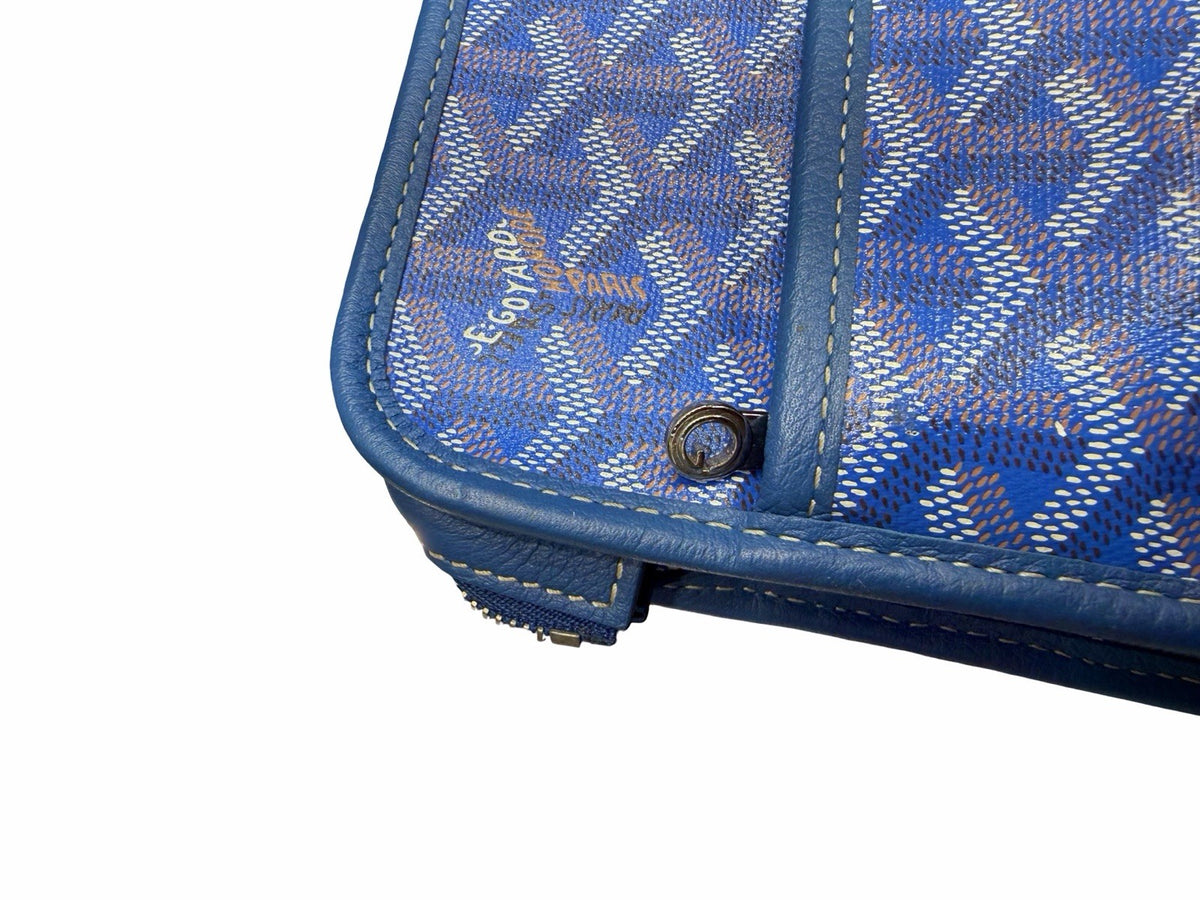 Goyard Goyardine Jouvance Toiletry Pouch Sky Blue MM