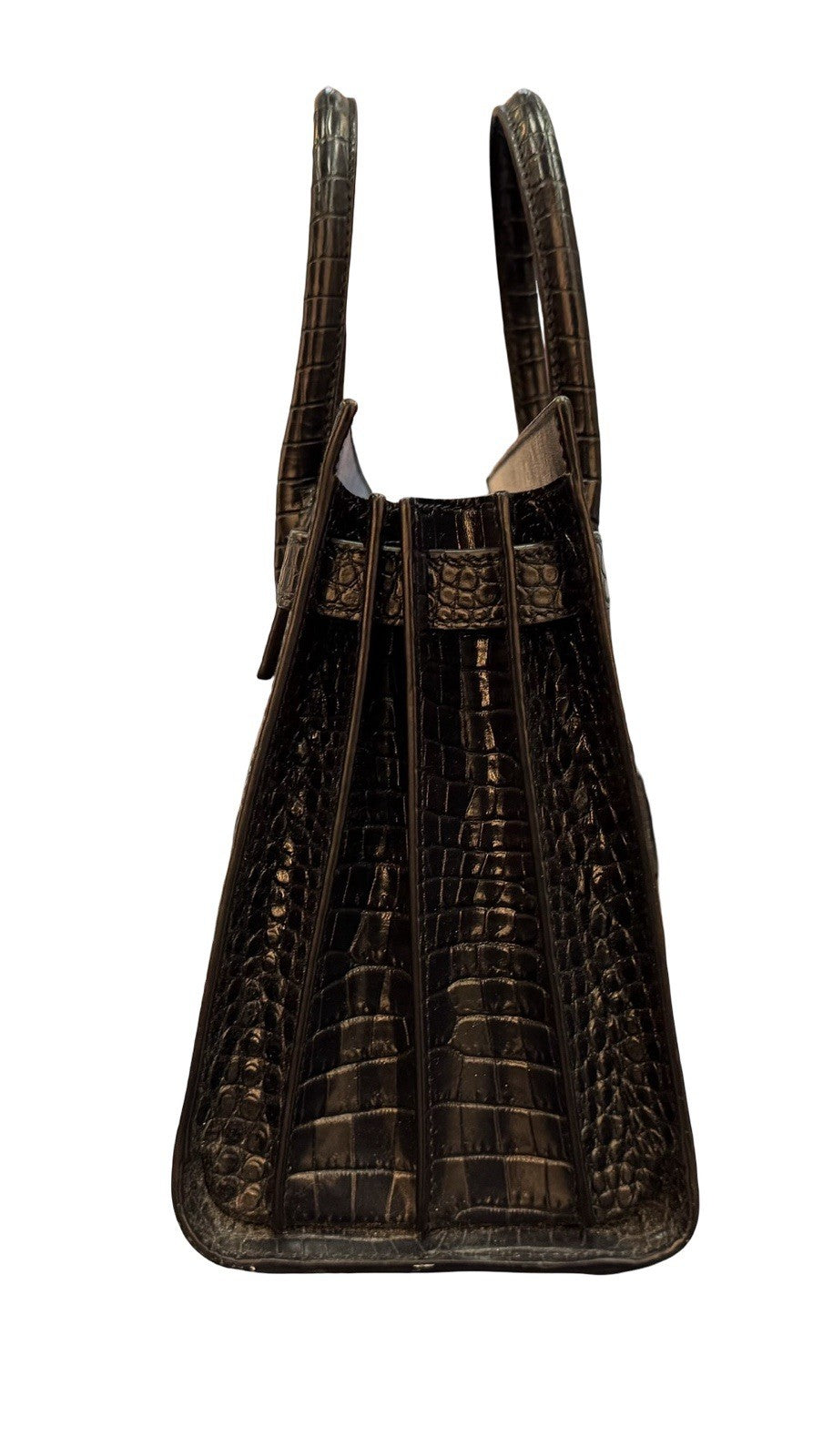 Saint Laurent Sac de Jour Small Croc-Embossed Leather Tote - Dark Blue / Navy