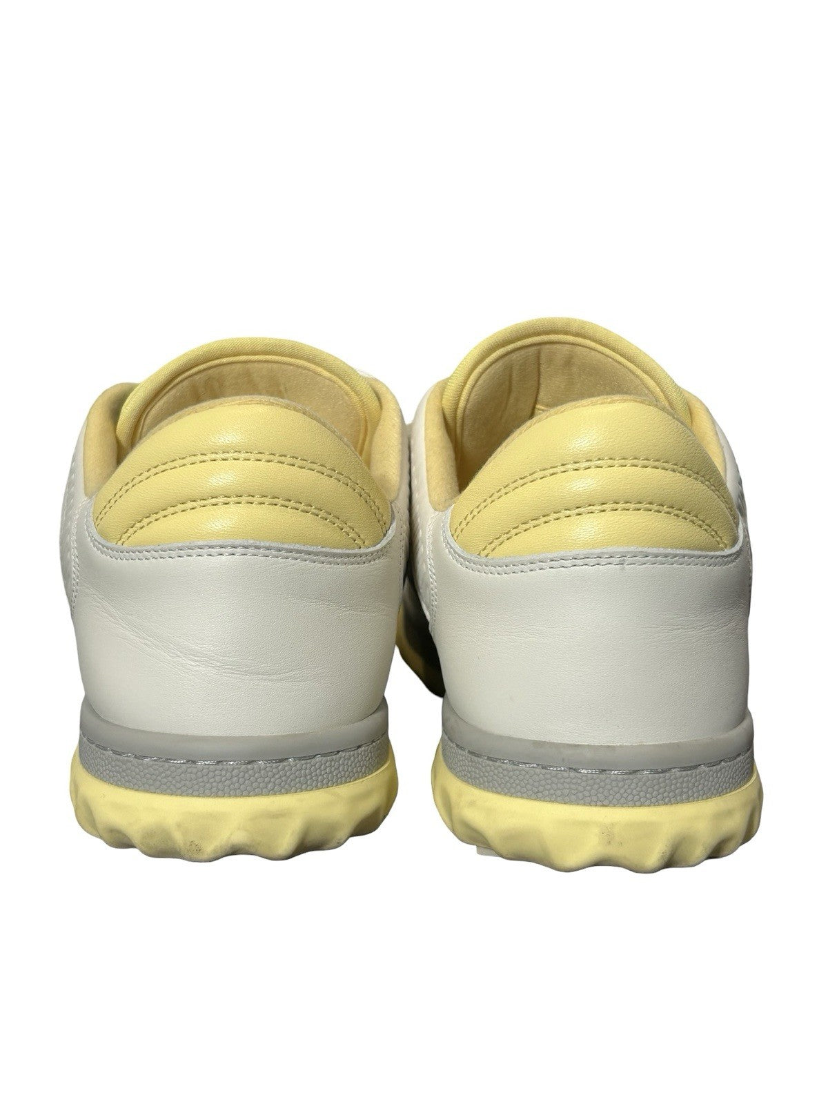 Gucci Dali Soft Calfskin Womens Mac80 Sneakers 40 Grey Sky Yellow