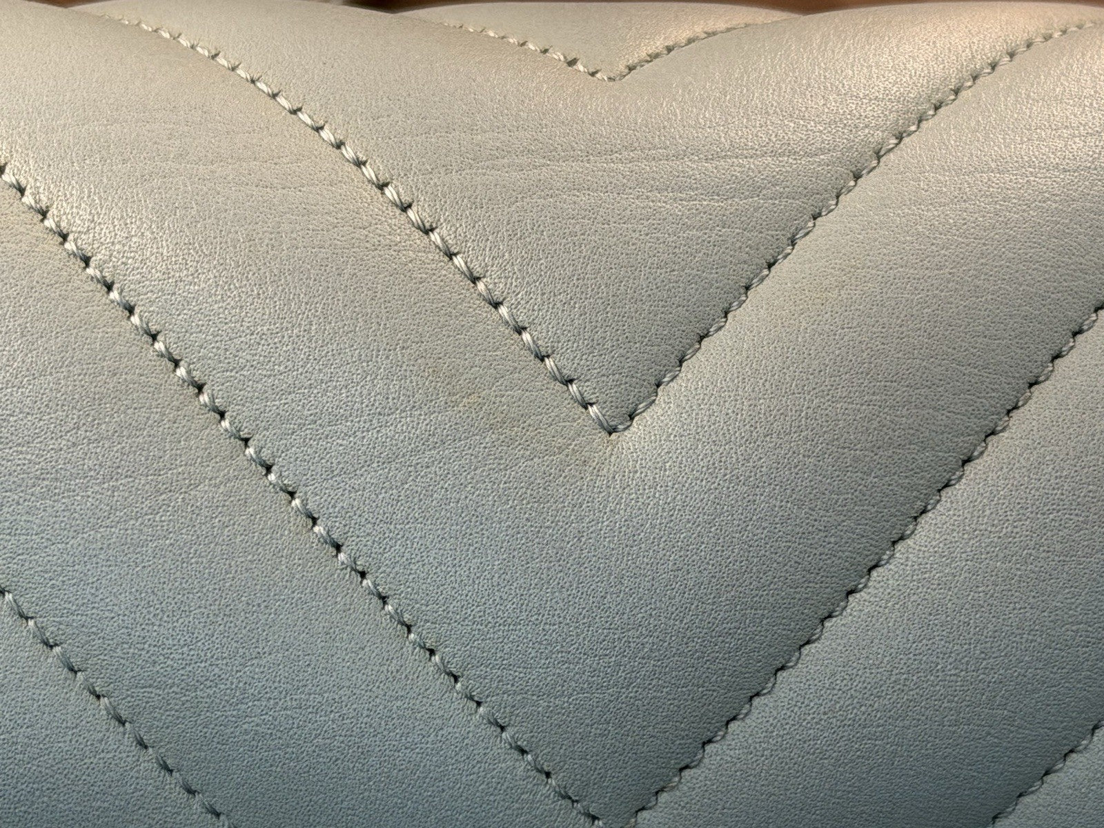 Chanel Boy Flap Bag Chevron Calfskin Old Medium Pastel Aqua