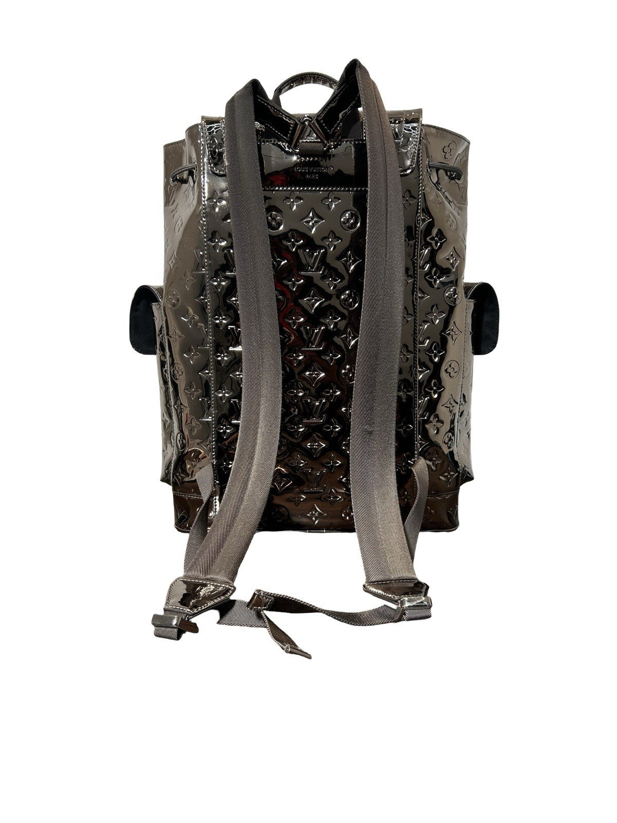 LOUIS VUITTON Monogram Mirror Christopher PM Backpack Chrome