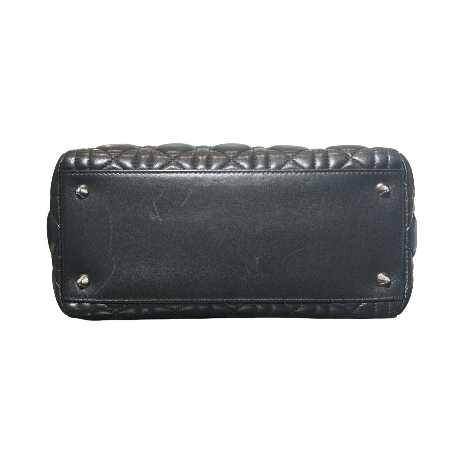 Christian Dior Lady Dior Quilted Lambskin Black Medium
