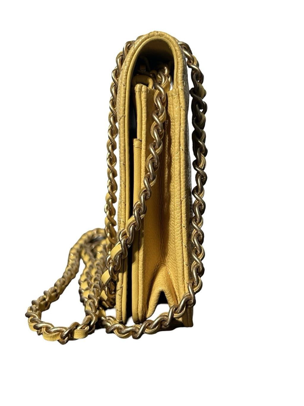 Chanel Wallet On Chain Yellow