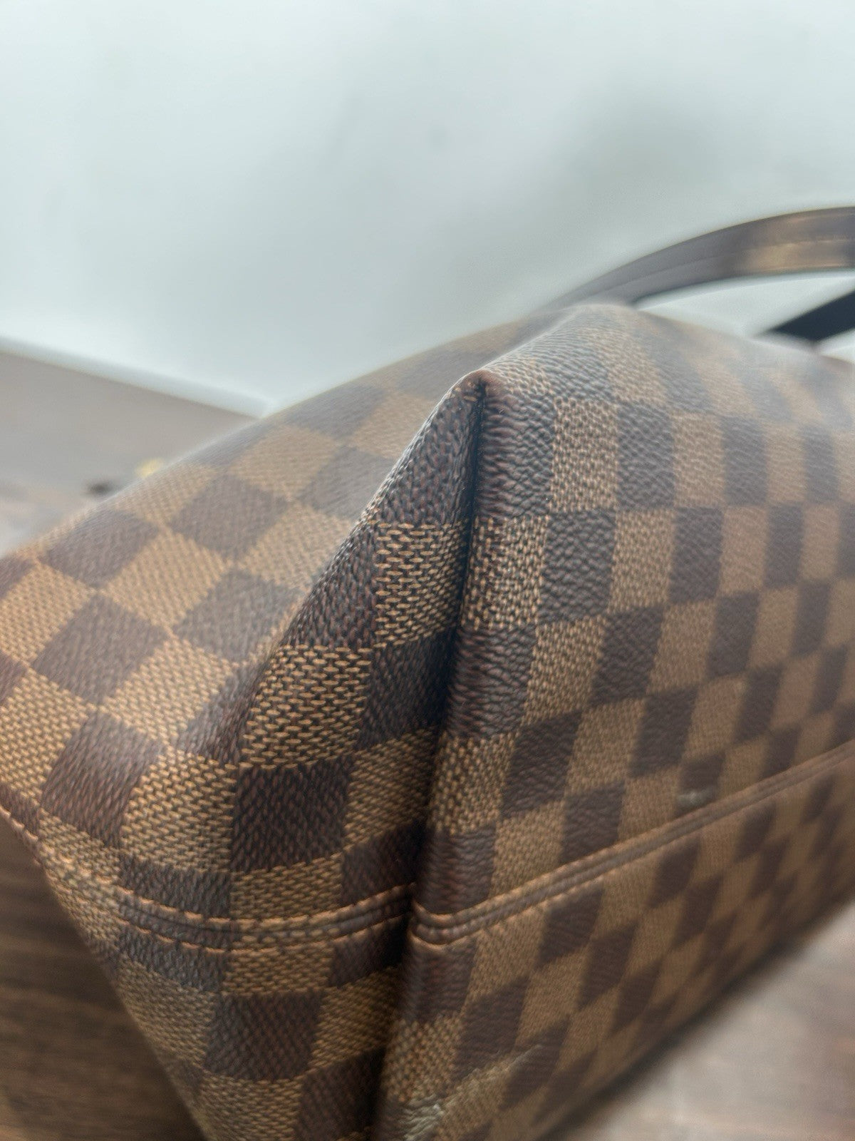 Louis Vuitton Lena MM Tote Bag In Damier Ebene Canvas