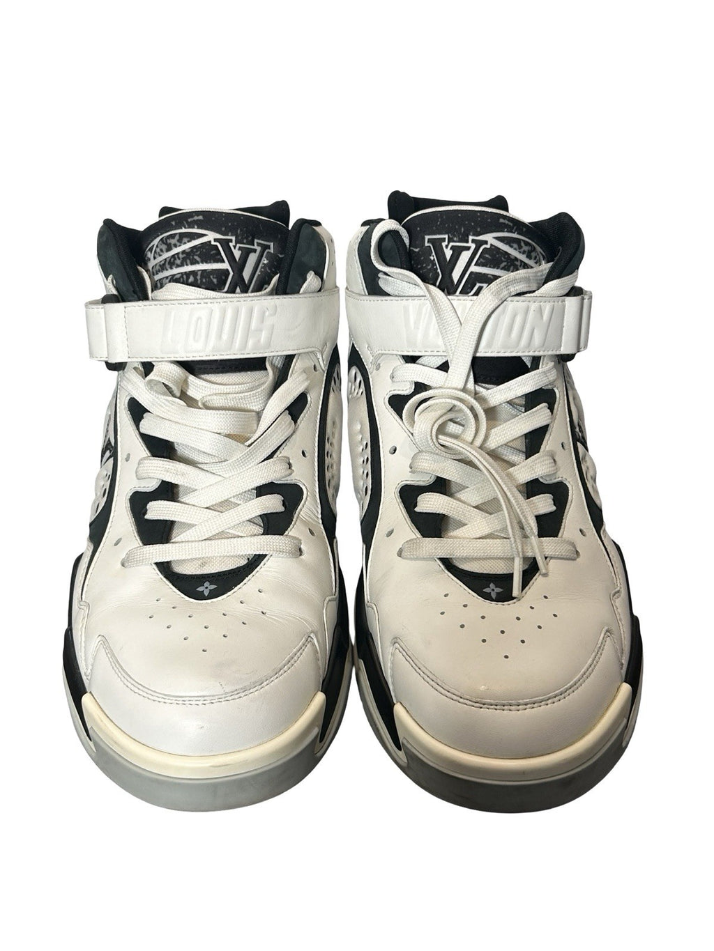 Louis Vuitton Trainer 2 White and Black Sneakers Size 9.5 LV / 10.5 US