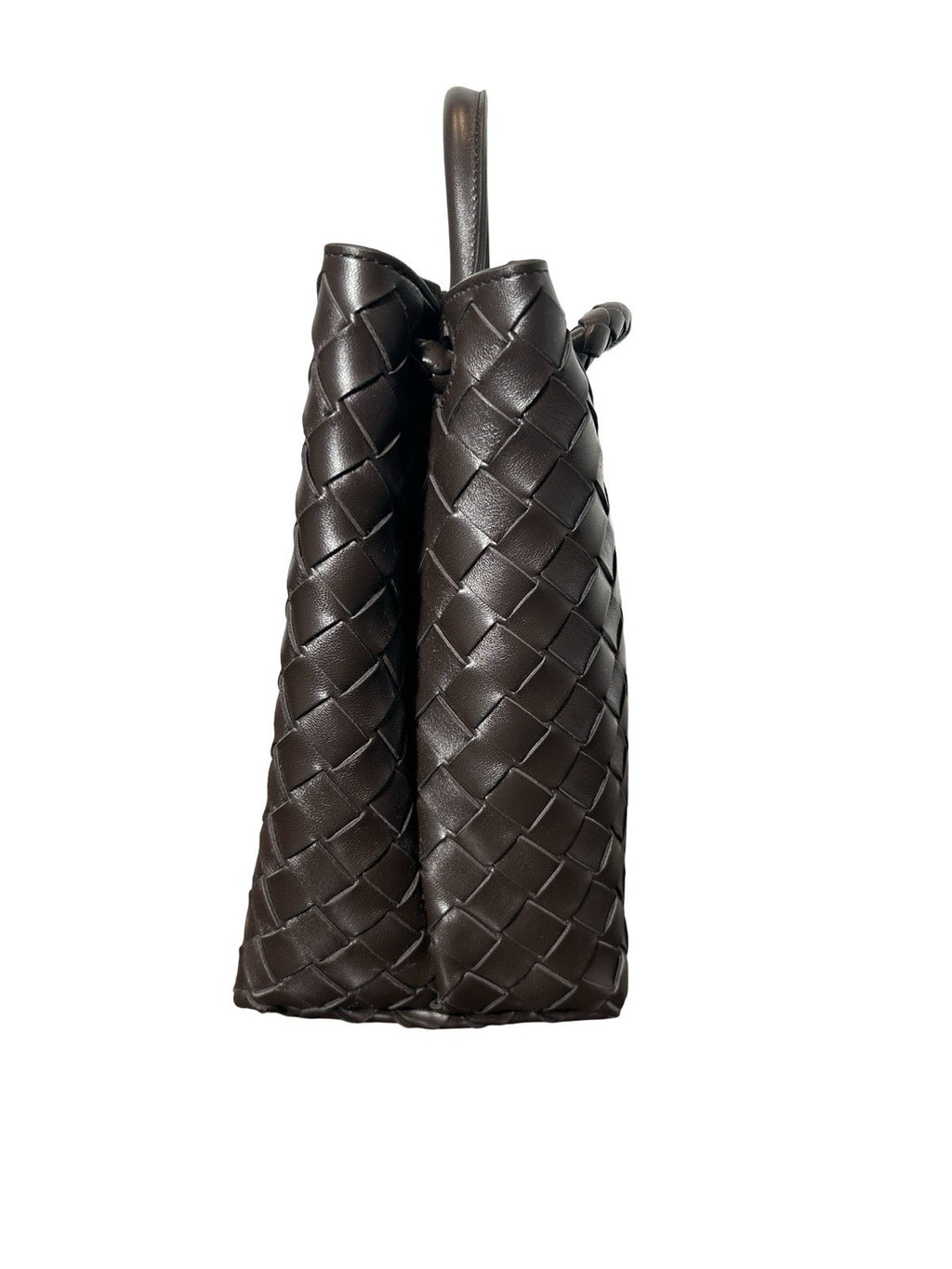 Bottega Veneta Andiamo Medium Top Handle Bag Brown