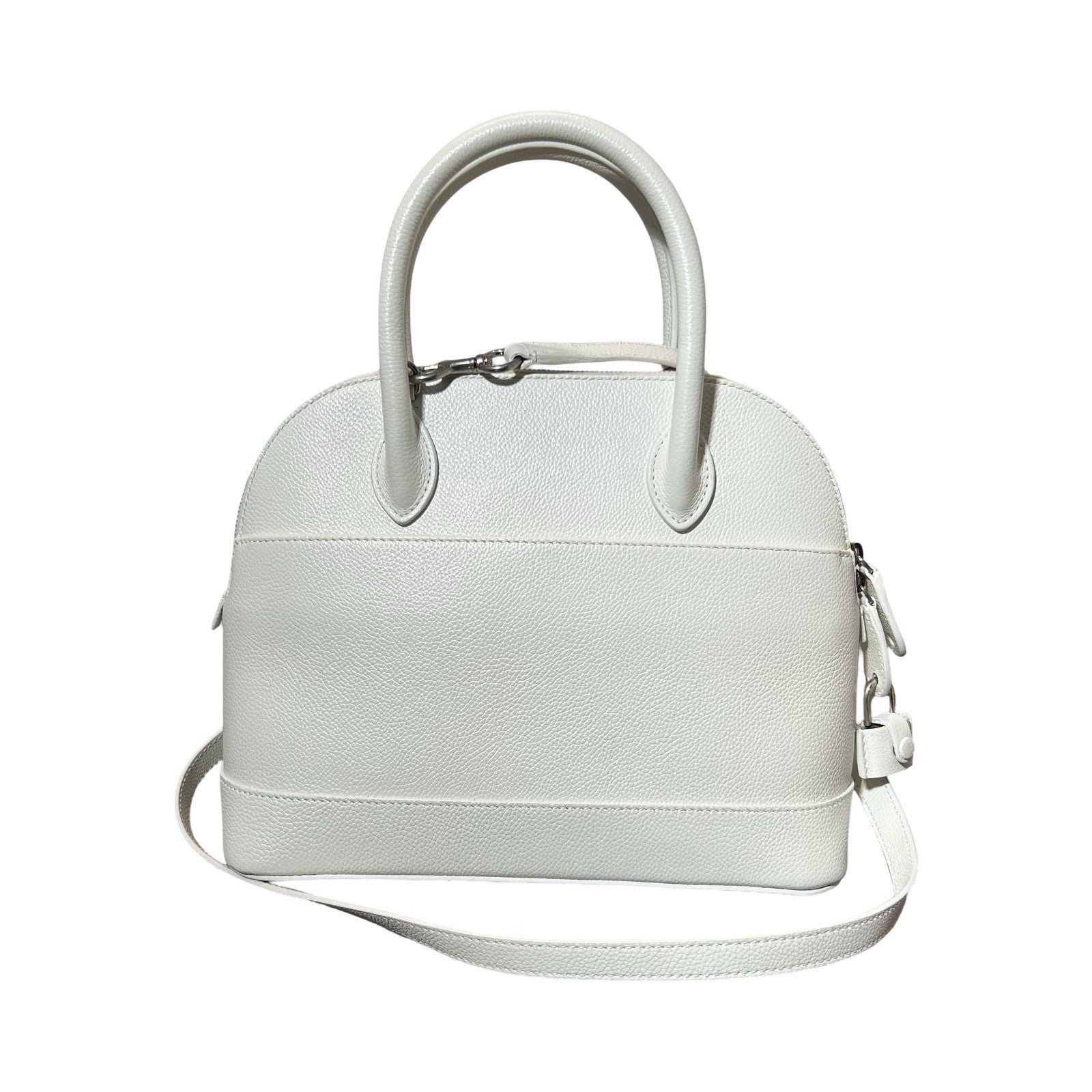 BALENCIAGA Signature Grained Calfskin Logo S Ville Top Handle Bag