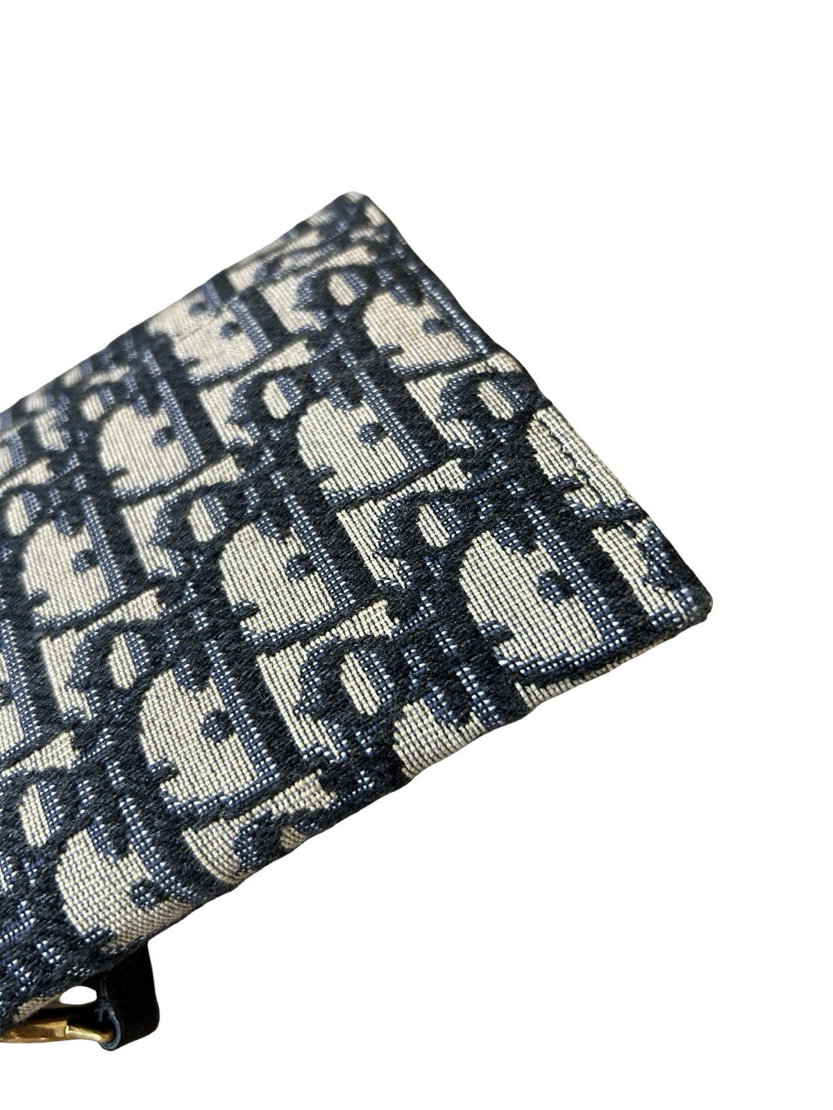 Christian Dior Oblique Jacquard Saddle Wallet on Chain