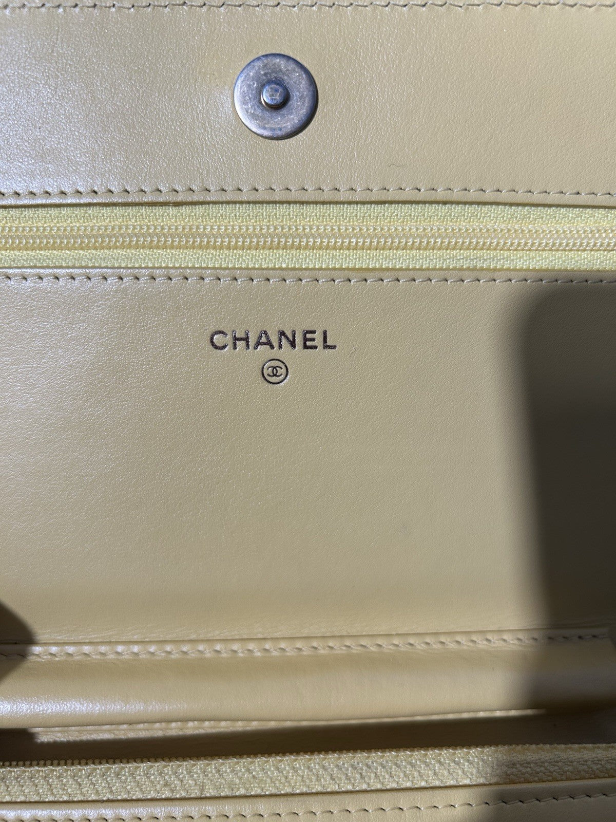 Chanel Wallet On Chain Yellow