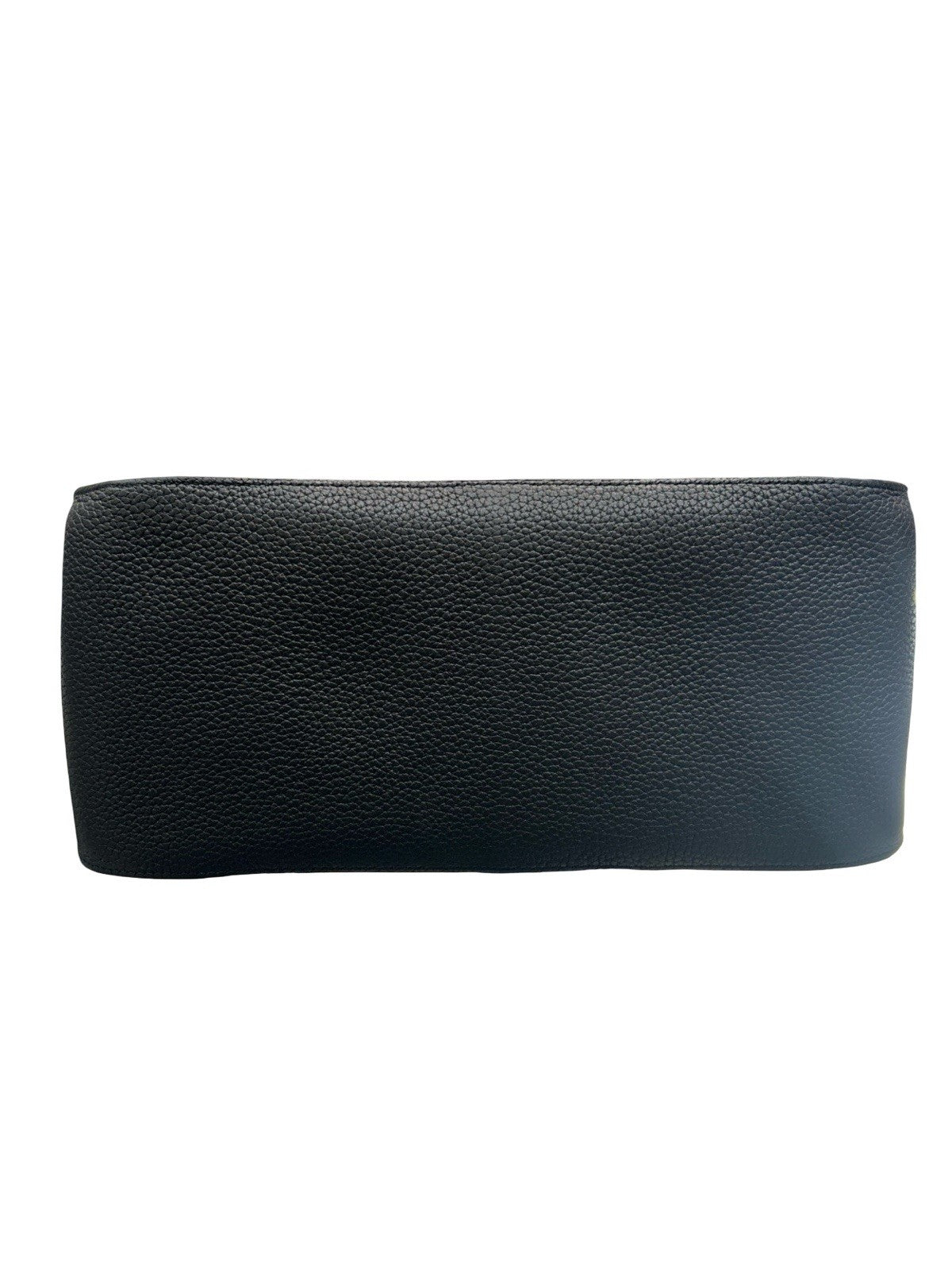 Hermes Jypsiere Black Clemence Leather Shoulder Bag 