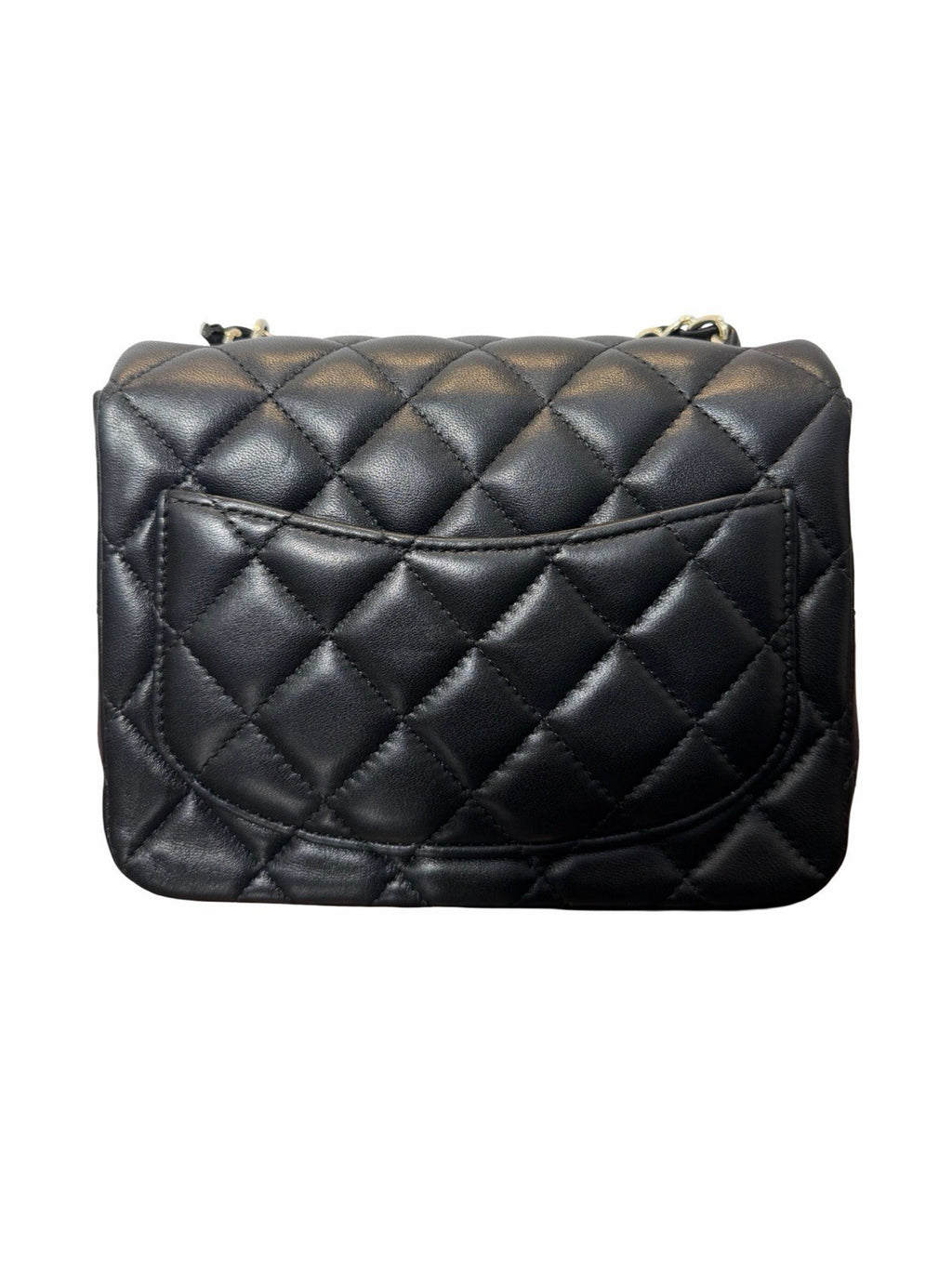 Chanel Square Classic Single Flap Bag Quilted Lambskin Mini