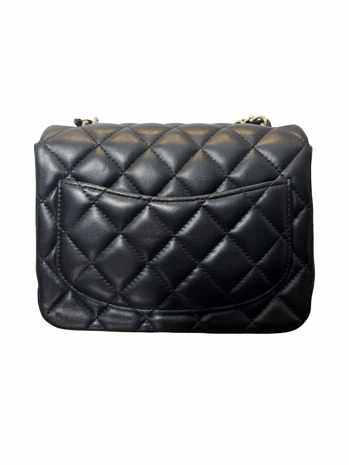 Chanel Square Classic Single Flap Bag Quilted Lambskin Mini