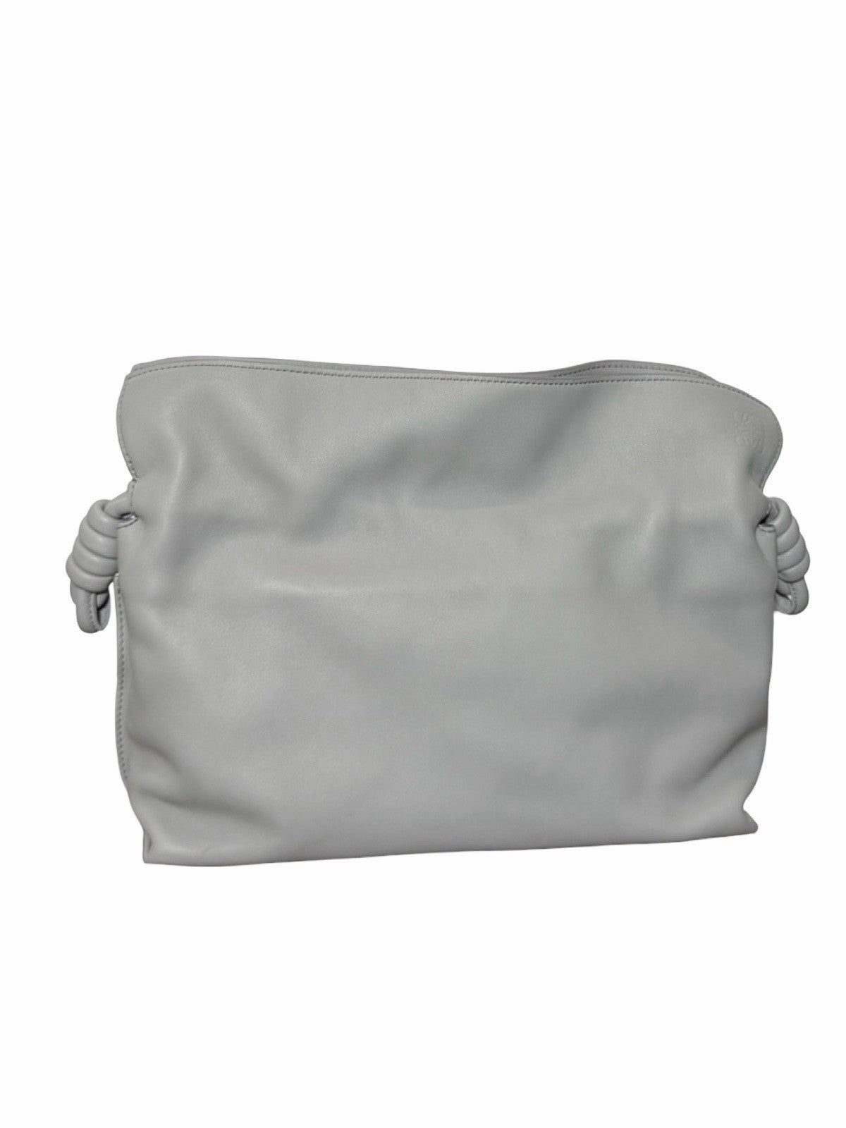 Loewe Leather Flamenco Knot Grey Shoulder Bag
