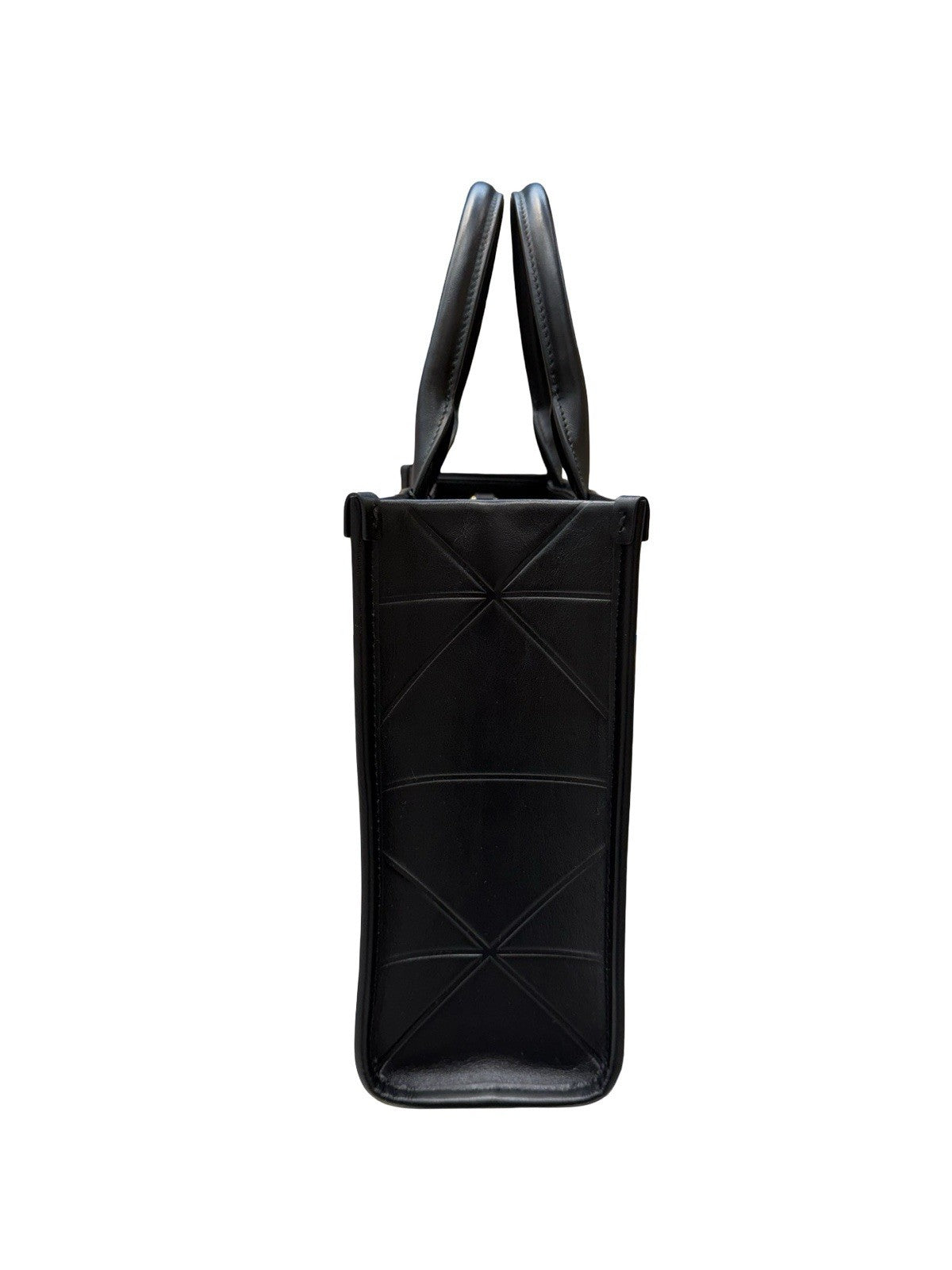 Prada Symbole Shopper Tote Embossed Leather Small Bag