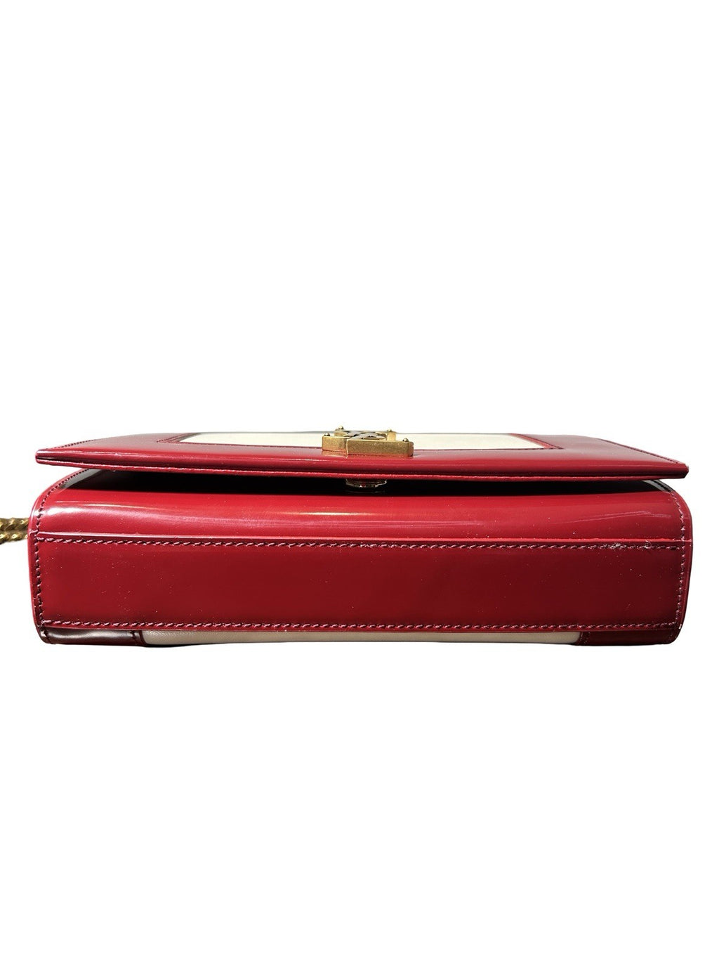 Saint Laurent YSL  Calfskin Two-Toned Small Monogram Kate Satchel Shoulder Bag