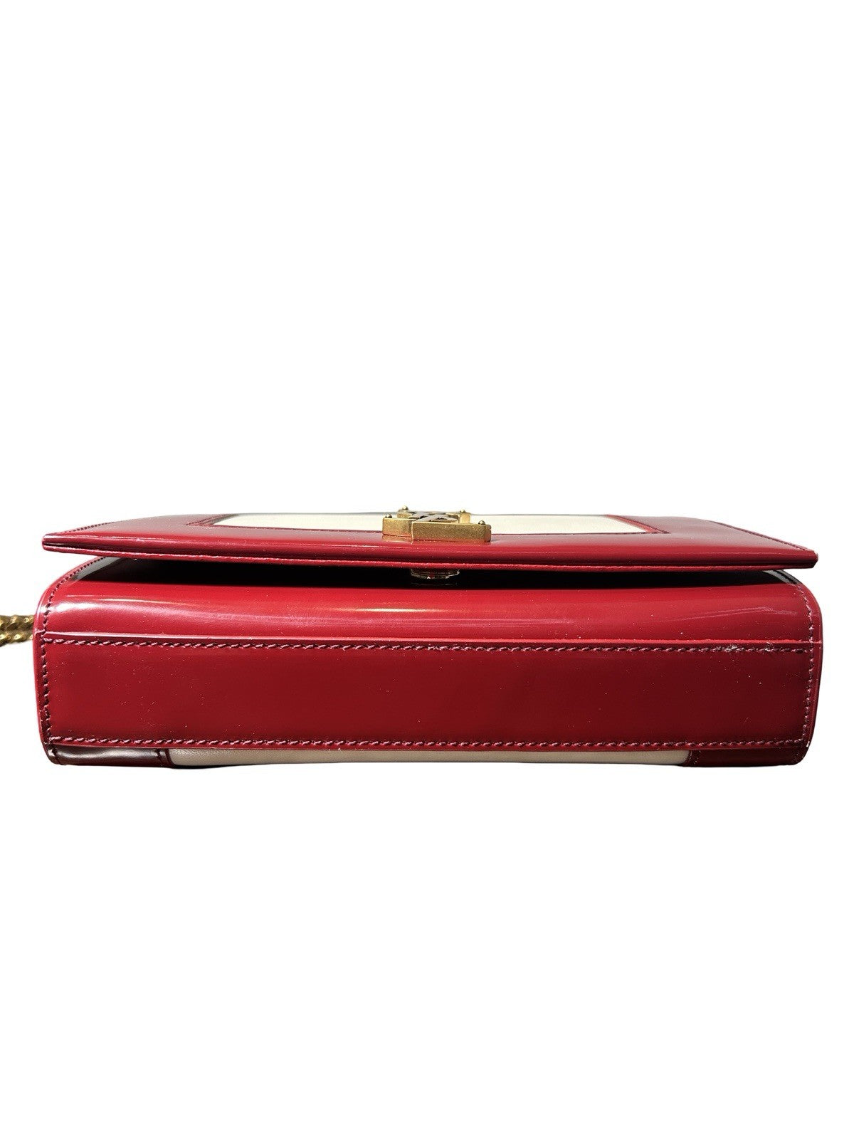 Saint Laurent YSL  Calfskin Two-Toned Small Monogram Kate Satchel Shoulder Bag