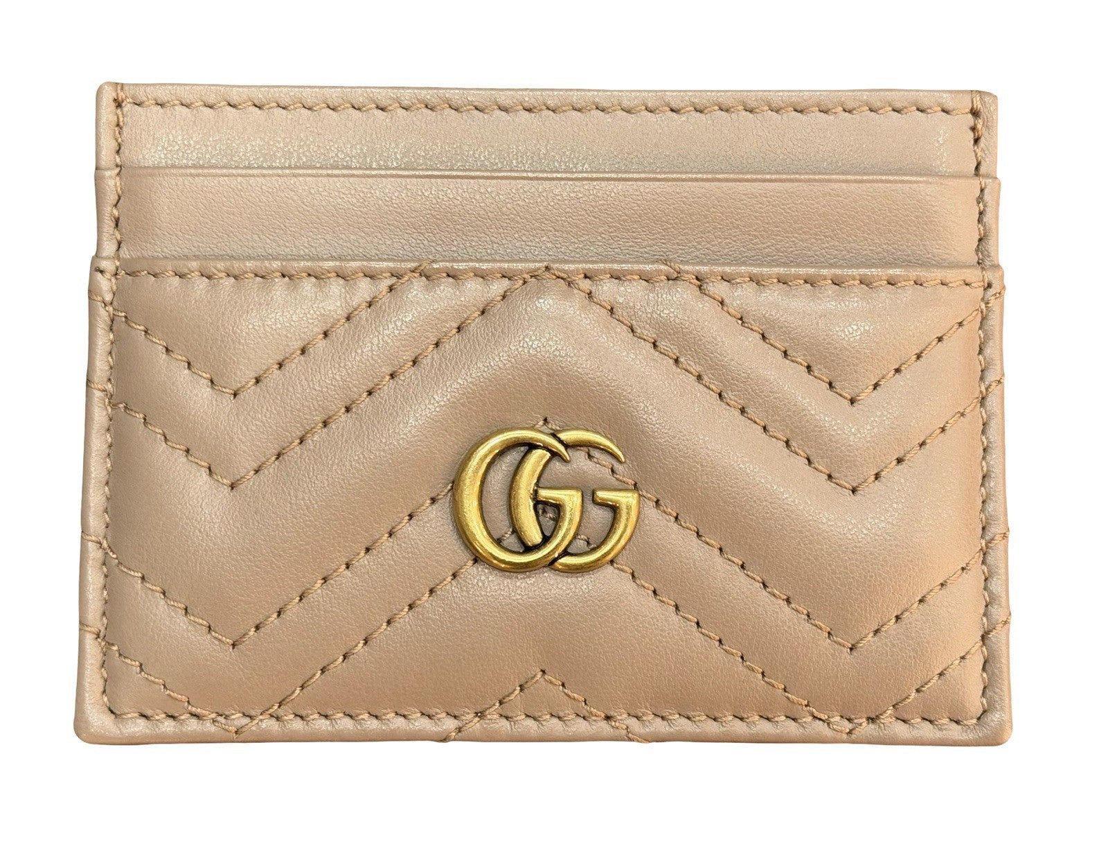 Gucci GG Marmont Card Case Leather Card Holder