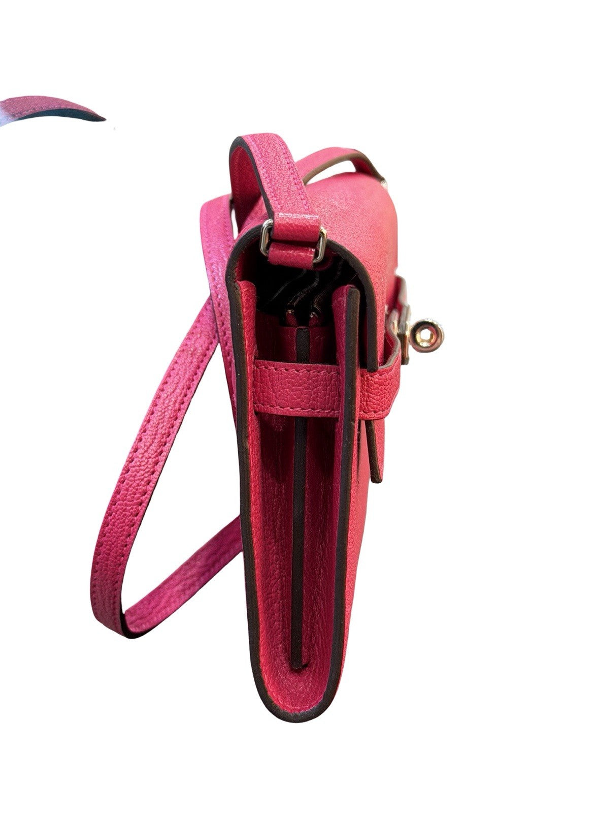 Hermès Kelly To Go Chevre Mysore Shoulder Bag Rose Mexico