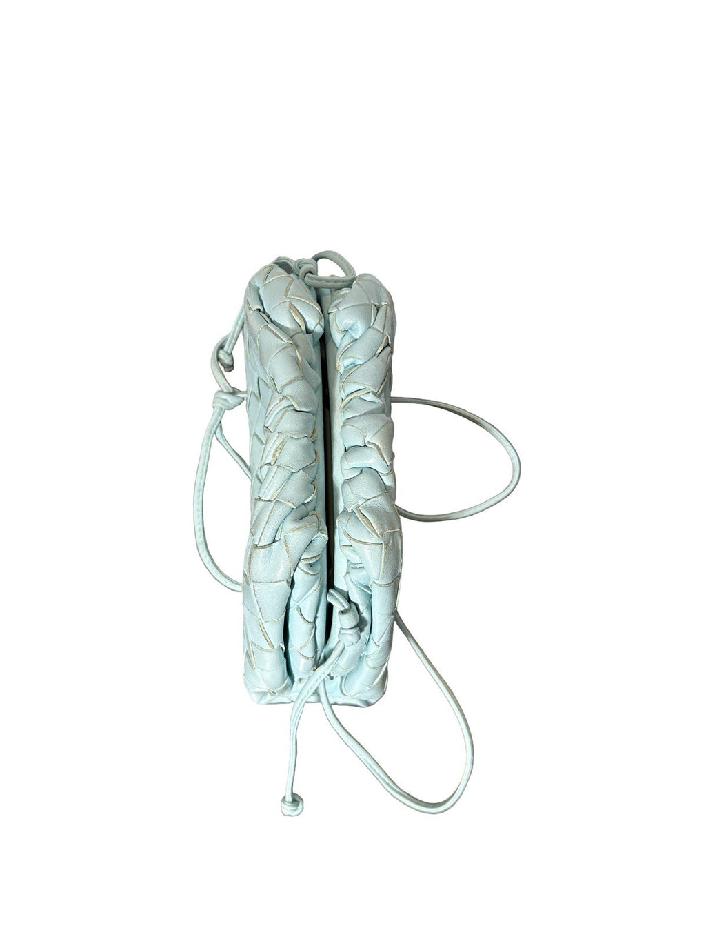 Bottega Veneta Nappa Intrecciato The Mini Pouch Pale Blue