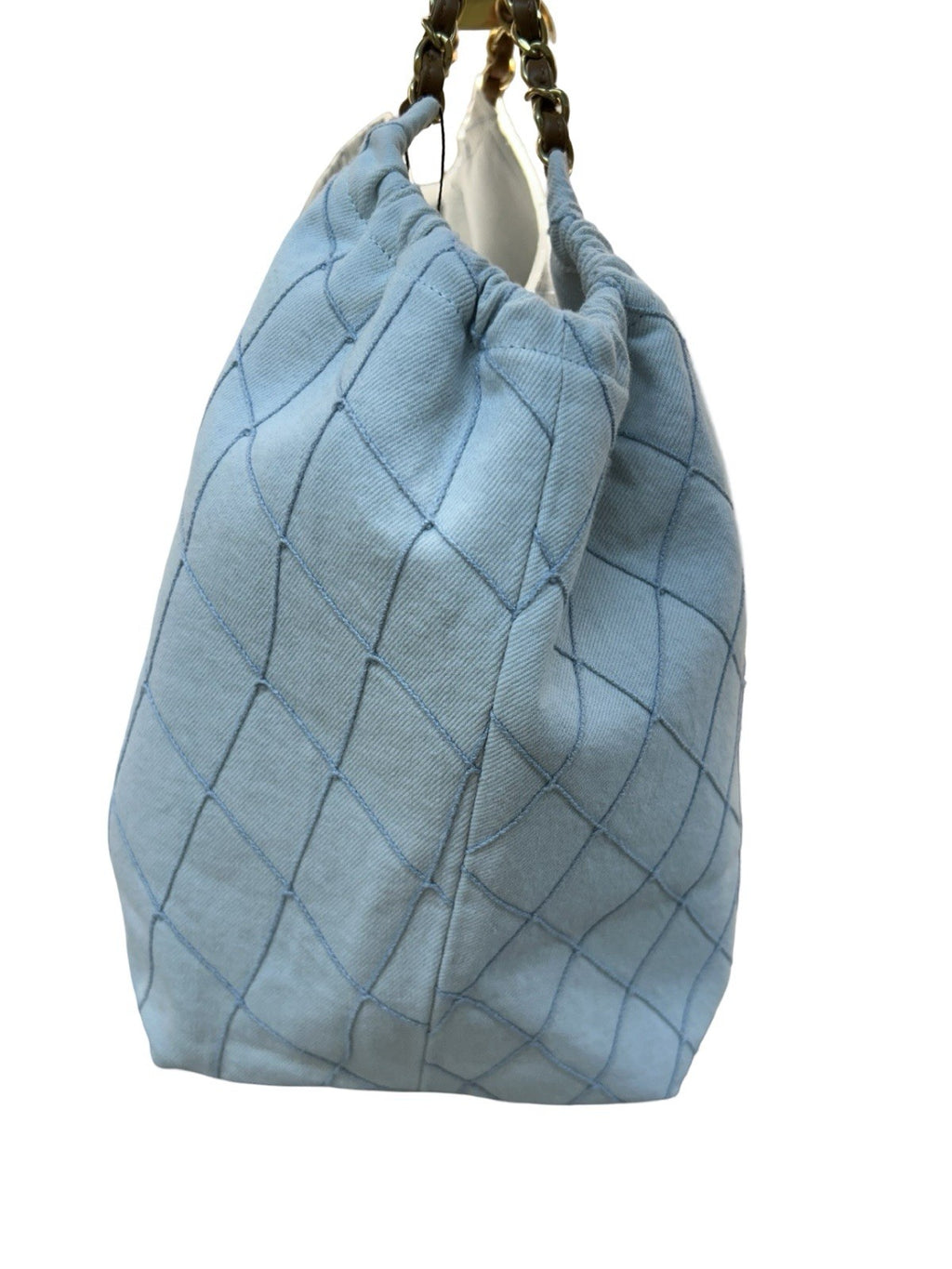 Chanel Denim Quilted Coco Beach Bag 
