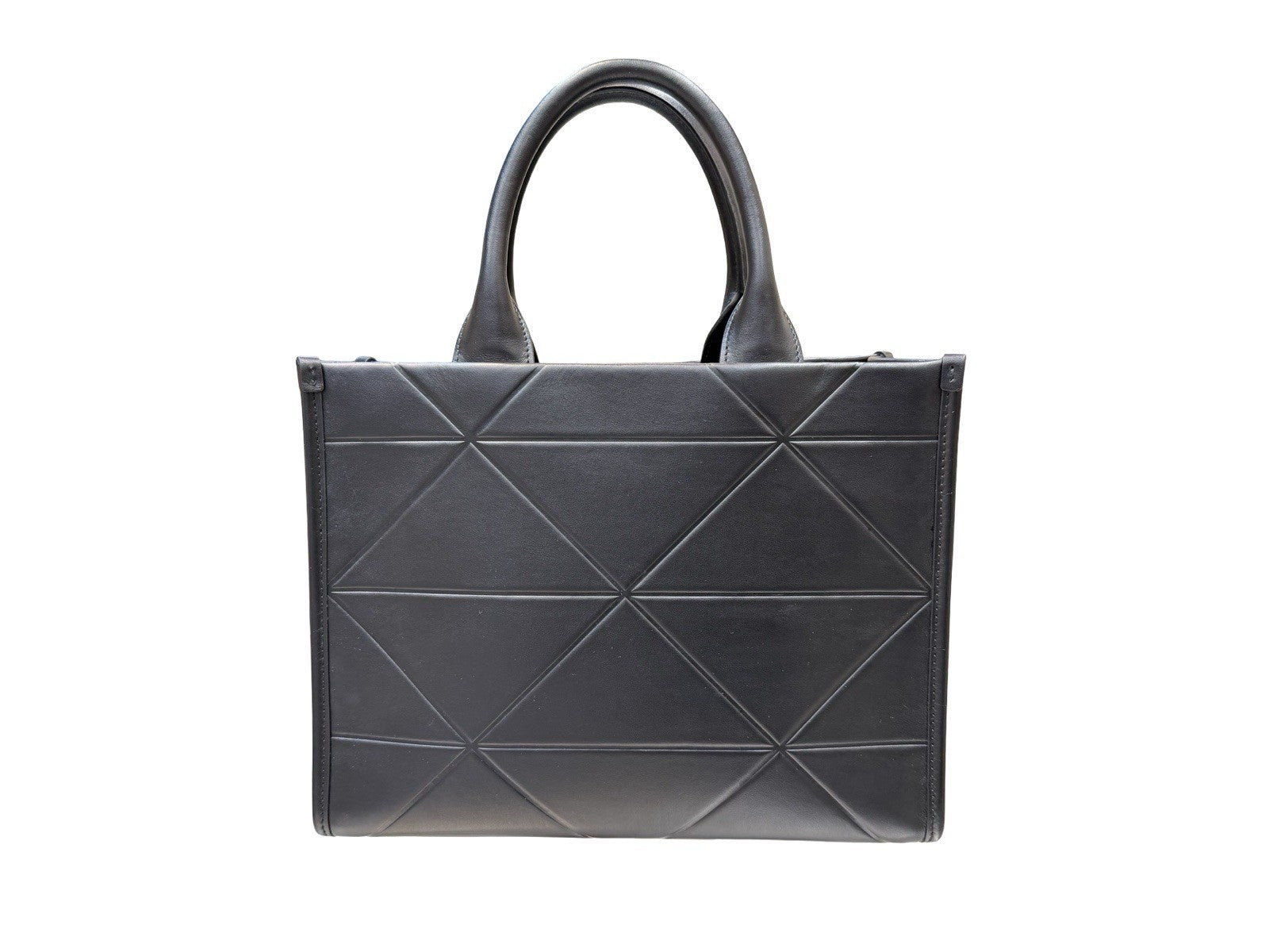 Prada Symbole Shopper Tote Embossed Leather Small Bag