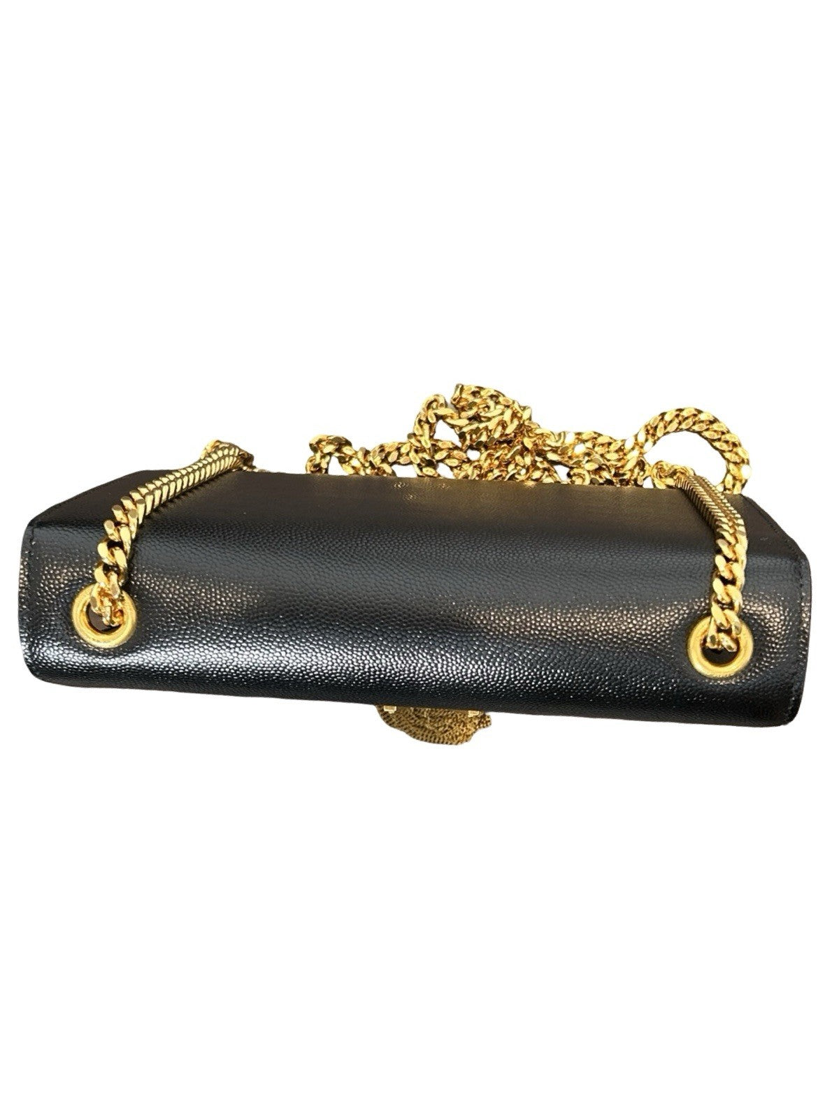 Saint Laurent Kate Small Tassel YSL Wallet on Chain in Grained Leather