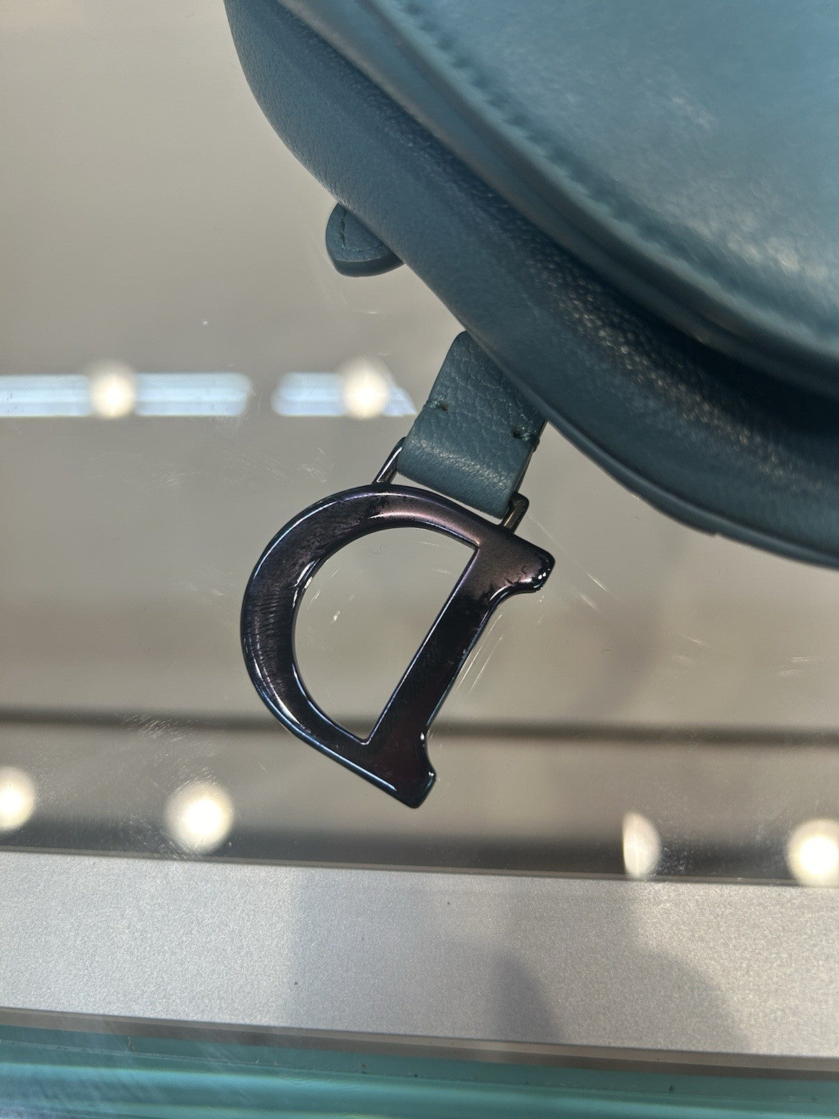 Christian Dior Leather Saddle Micro