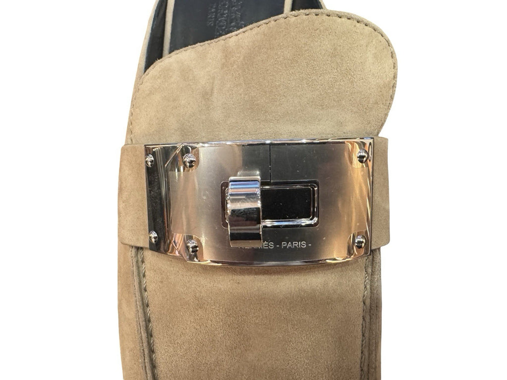 Hermes Lota Mule Beige Camel Suede EU 40 US 10￼