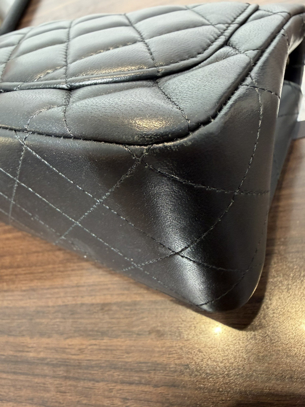 Chanel Square Classic Single Flap Bag Quilted Lambskin Mini