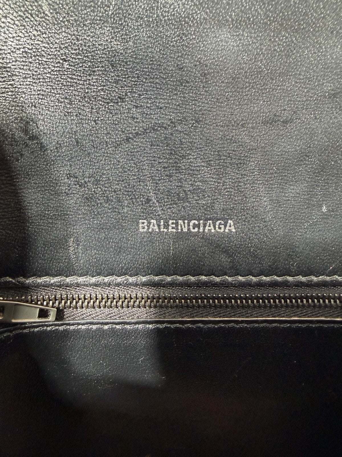 Balenciaga Hourglass XS Top Handle Crocodile Embossed Leather