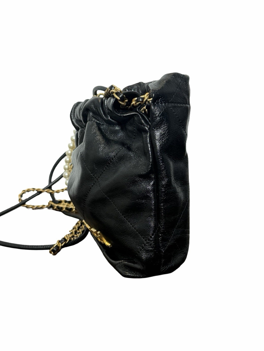 Chanel 22 Mini Hobo Pearls Shoulder Bag