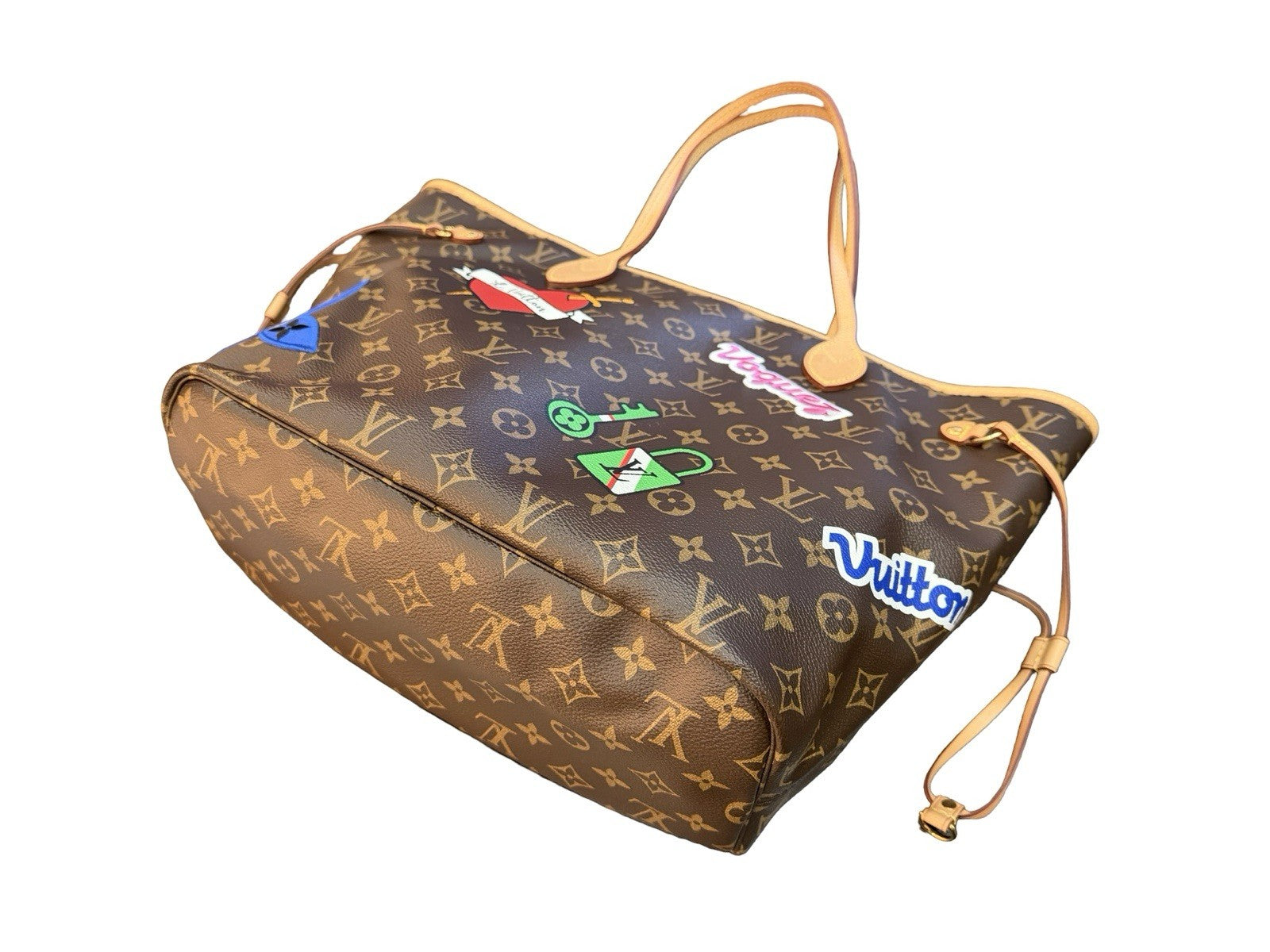 Louis Vuitton Neverfull NM Tote Limited Edition Patches Monogram Canvas MM