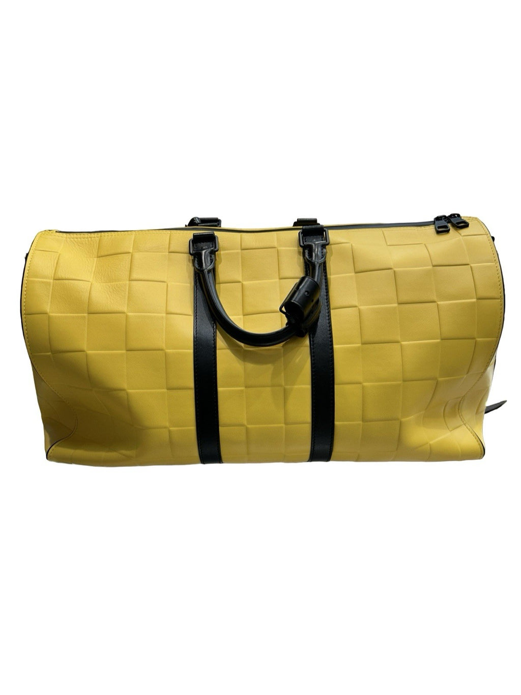 Louis Vuitton Leather Keepall Yellow Bandouliere 50