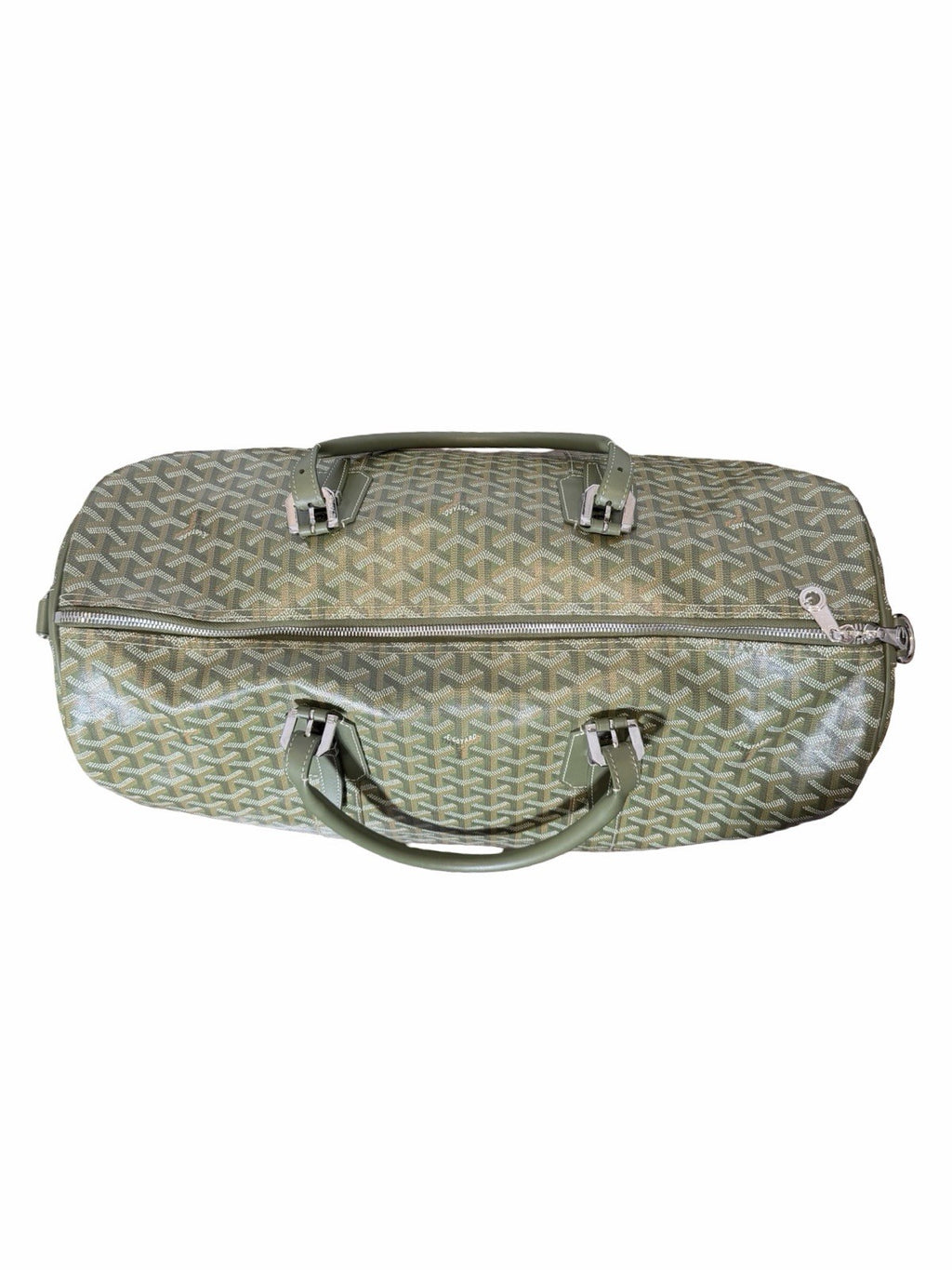 Goyard Goyardine Khaki Boston 50 Duffle Bag