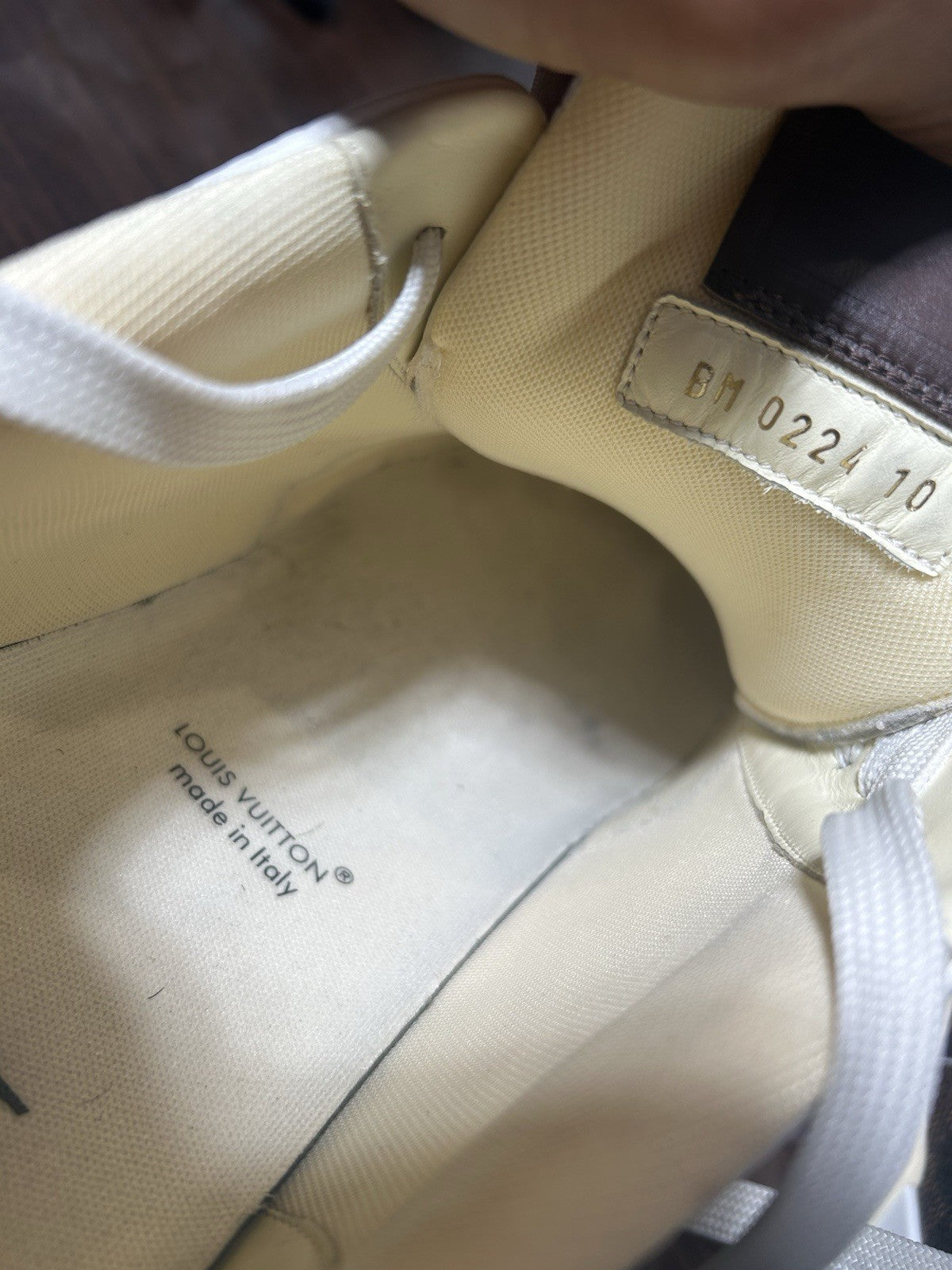Louis Vuitton Grained Calfskin Damier Ebene Men’s LV Trainer Sneakers 8 