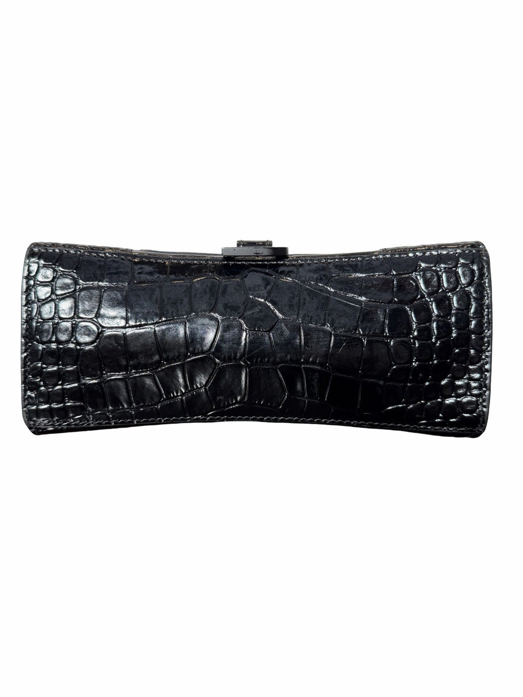 Balenciaga Hourglass XS Top Handle Crocodile Embossed Leather