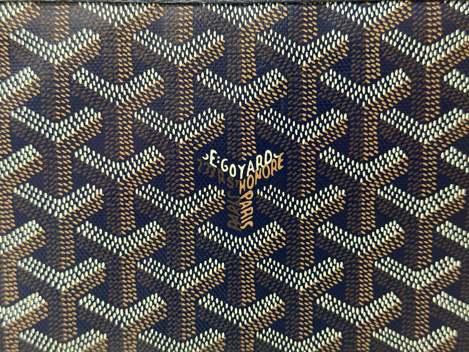 Goyard Goyardine Jouvence Toiletry Pouch Coated Canvas MM Dark Blue