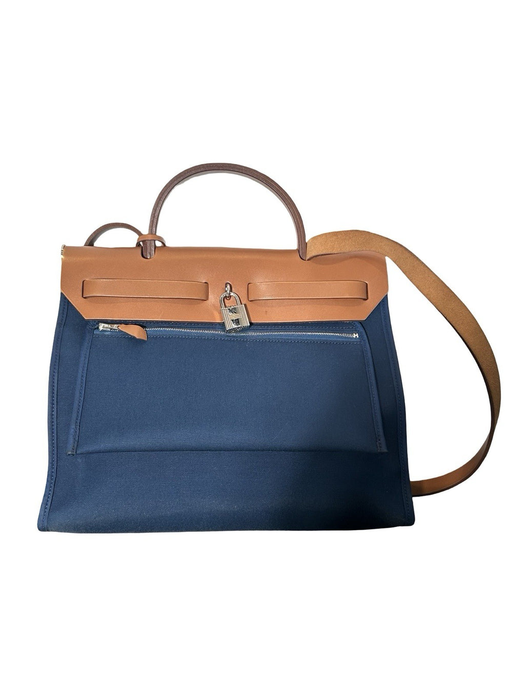 Hermes Herbag Zip Leather and Toile 31