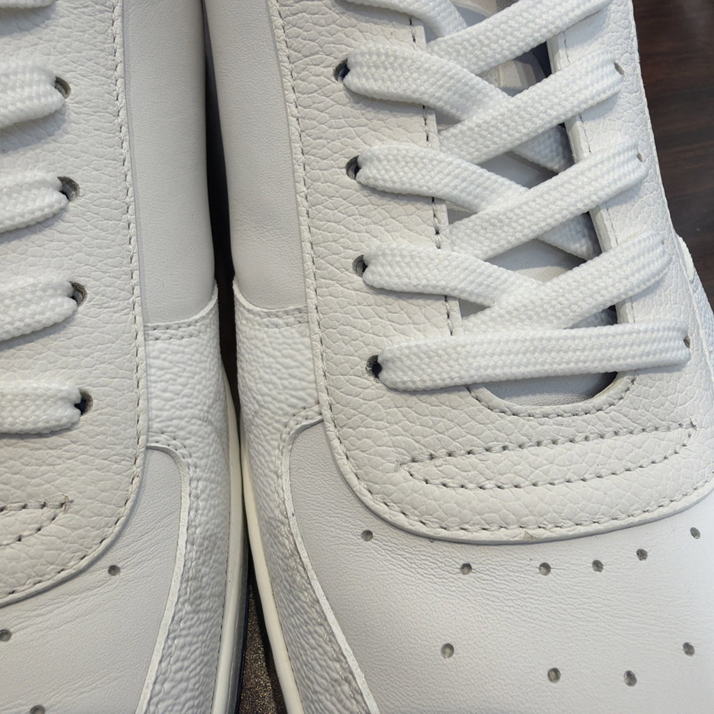 Louis Vuitton Rivoli Sneakers White/Blue Monogram Leather LV Size 9/ US Size 10