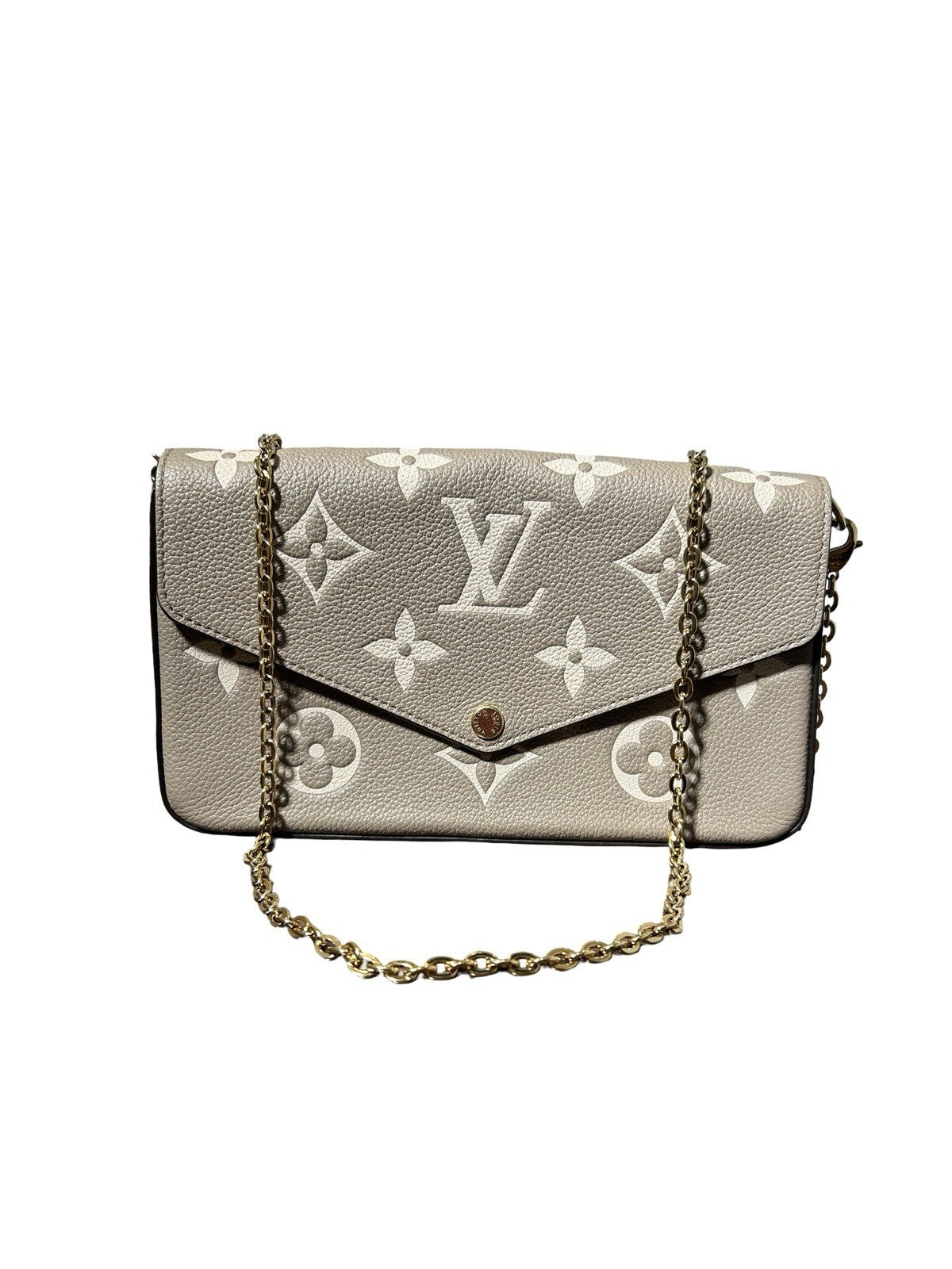 LOUIS VUITTON Empreinte Monogram Giant Felicie Pochette Brume Quartz