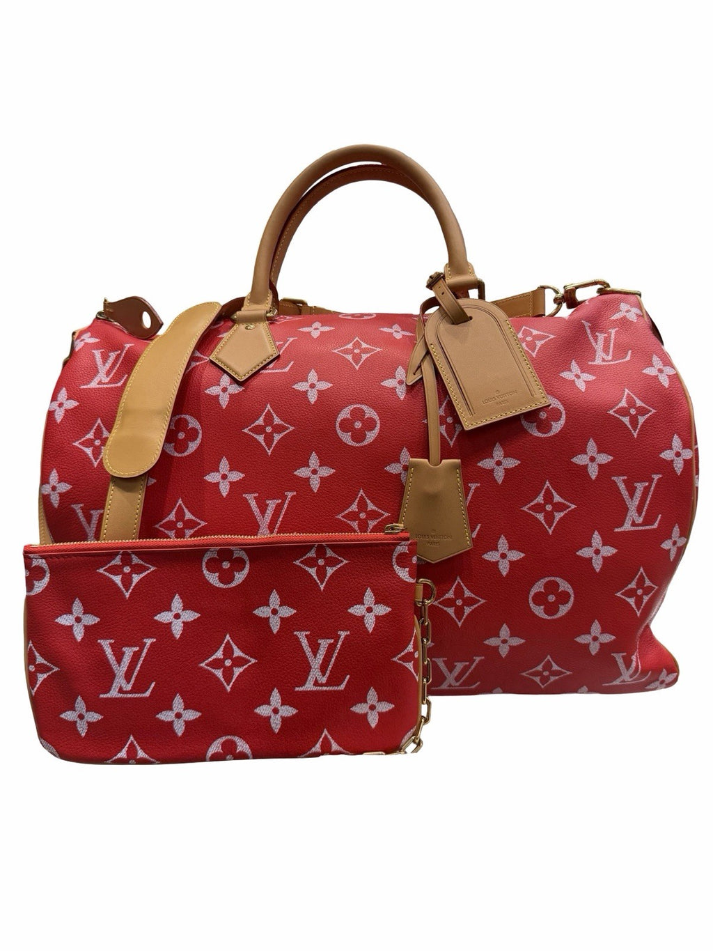 Louis Vuitton Speedy P9 Bandouliere 50 in Red