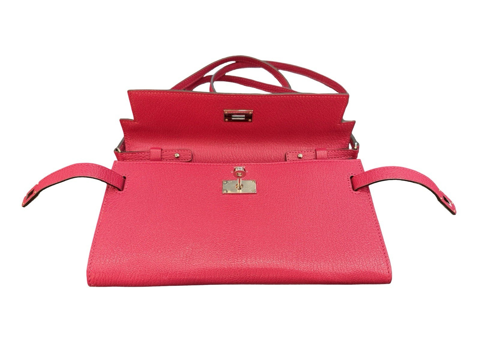 Hermès Kelly To Go Chevre Mysore Shoulder Bag Rose Mexico