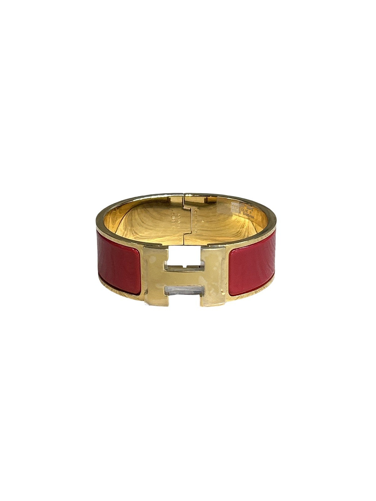 Hermès Clic Clac H Bracelet Enamel Red