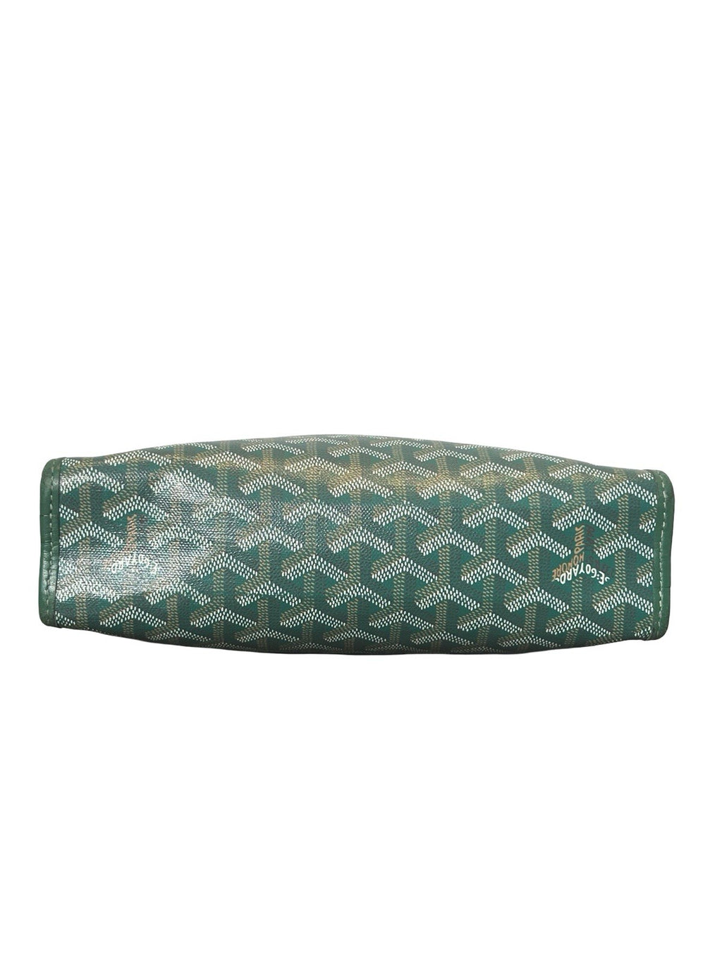 Goyard Jouvence Toiletry Pouch Green Coated Canvas MM Clutch Bag AUTHENTIC
