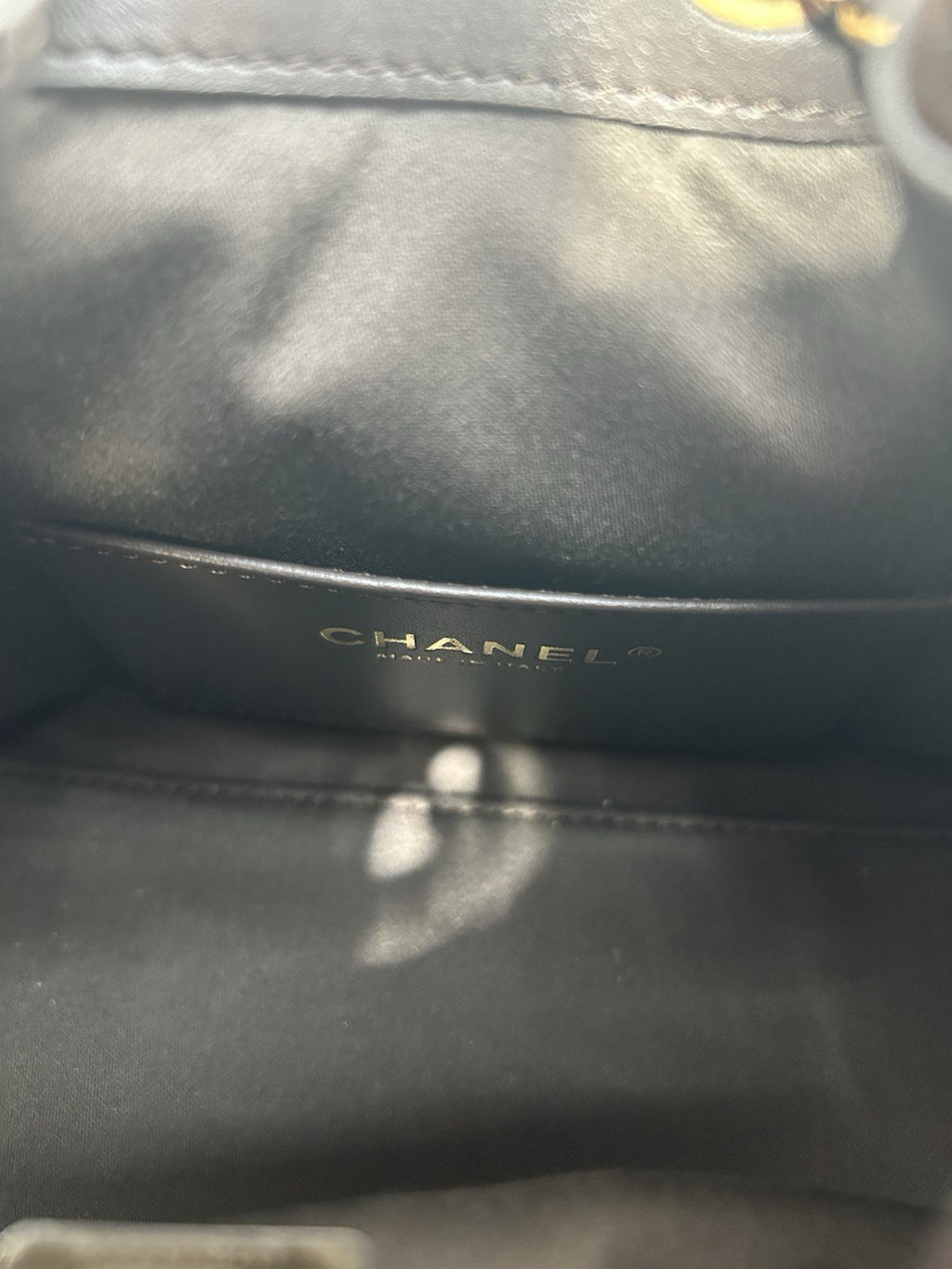 CHANEL Suede Quilted Mini Chanel 25 Handbag